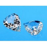 Paar lose Diamanttropfen, zusammen ca. 0,78 ct Ungefasst, jeweils 0,39 ct. Farbe: Wesselton.