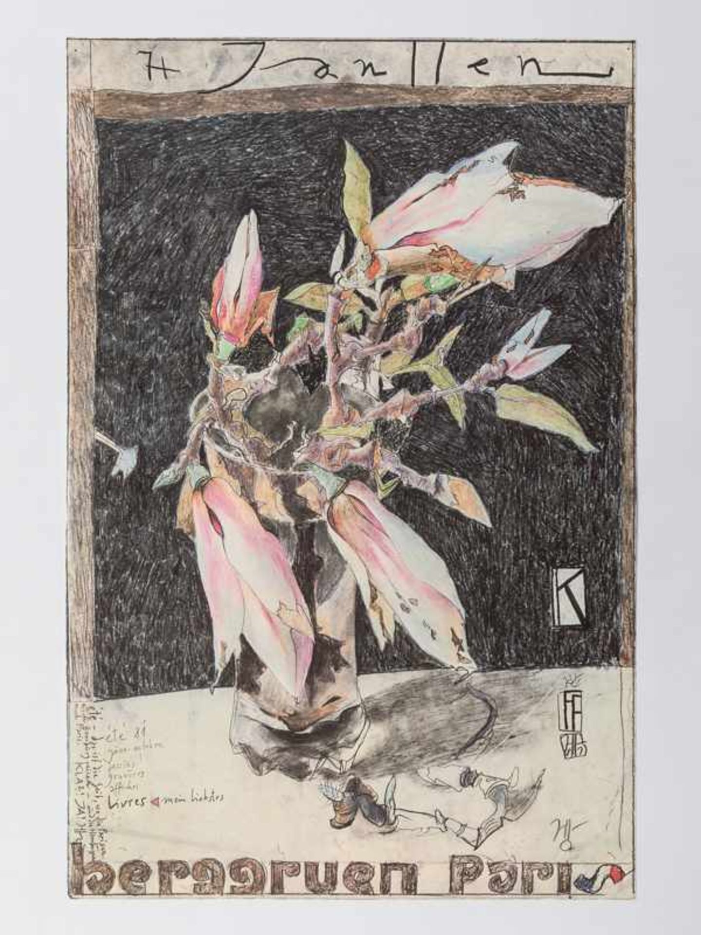 Janssen, Horst (1929 - 1995). 19 Plakate (Blumenmotive) der 1970/80er Jahre; Farboffsetdrucke, - Image 7 of 17