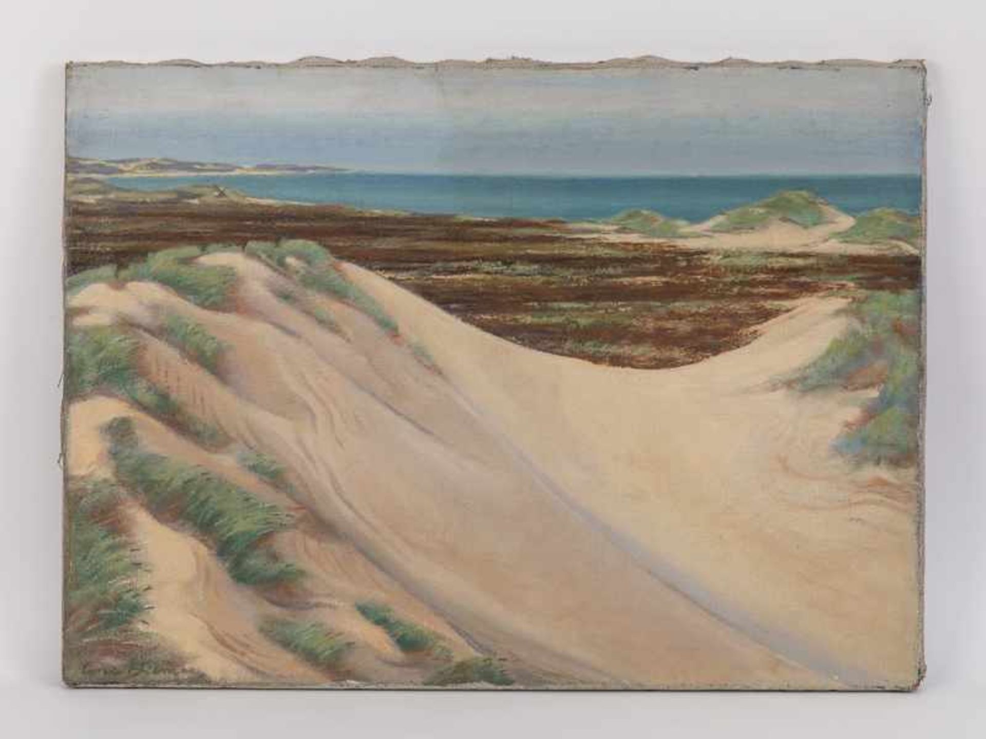 Hilmers, Carl (1891 - 1978). Öl auf Leinwand; "Dünen auf Sylt" (um 1930); unten links signiert "Carl