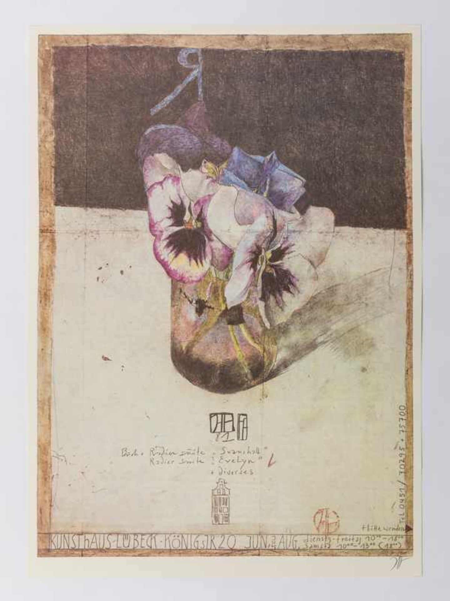 Janssen, Horst (1929 - 1995). 19 Plakate (Blumenmotive) der 1970/80er Jahre; Farboffsetdrucke, - Image 15 of 17