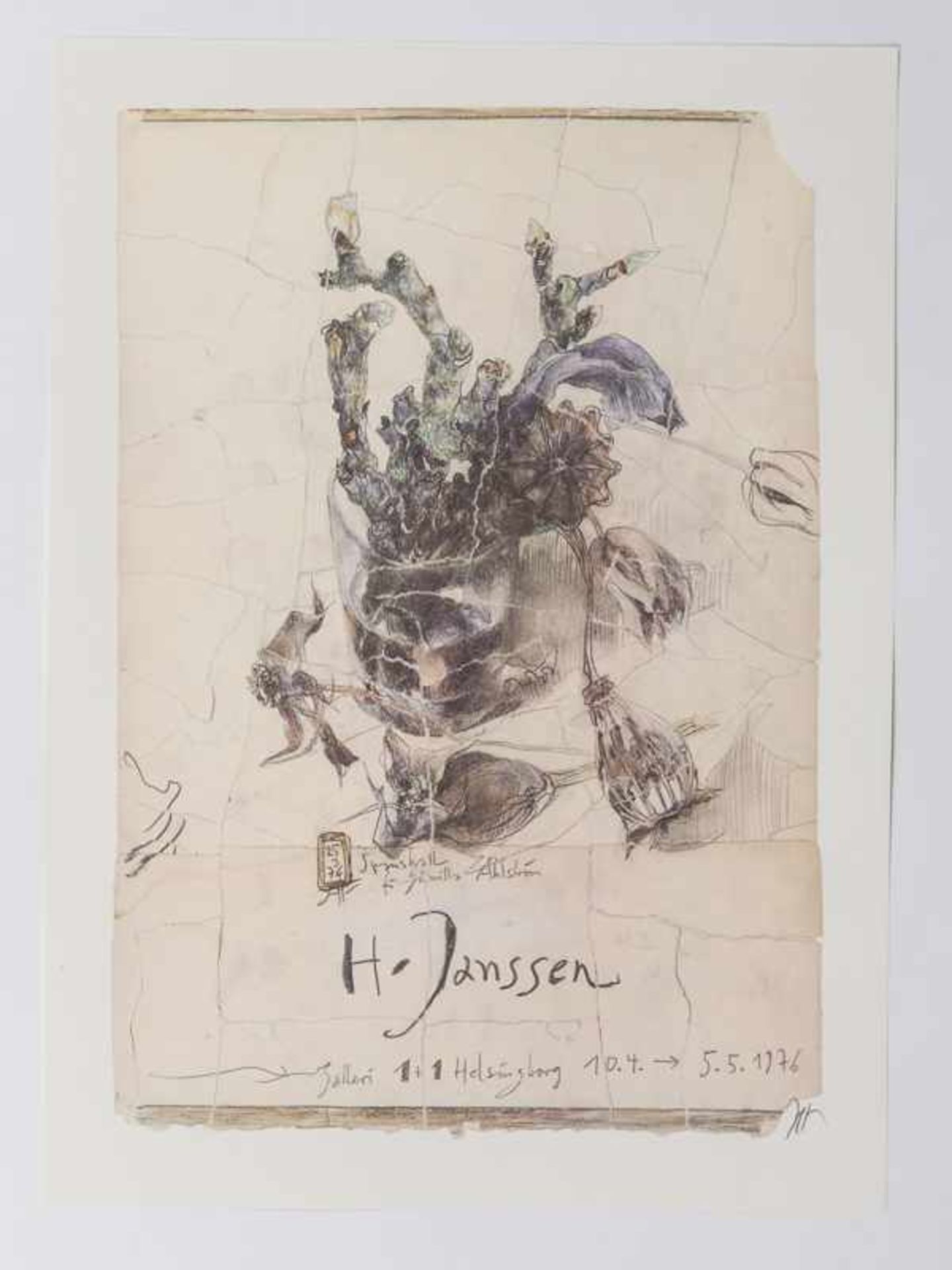 Janssen, Horst (1929 - 1995). 19 Plakate (Blumenmotive) der 1970/80er Jahre; Farboffsetdrucke, - Image 14 of 17