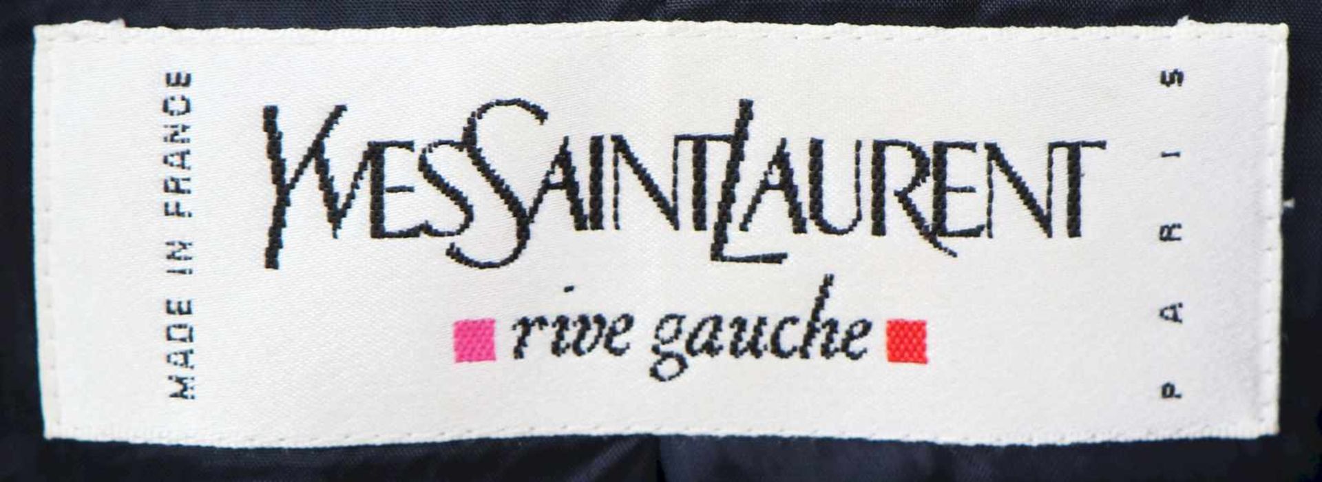 YVES SAINT LAURENT Rive Gauche Blazerdunkelblaue Baumwolle, Messing-Schließe, Gr. 38, nur leichte - Bild 3 aus 3