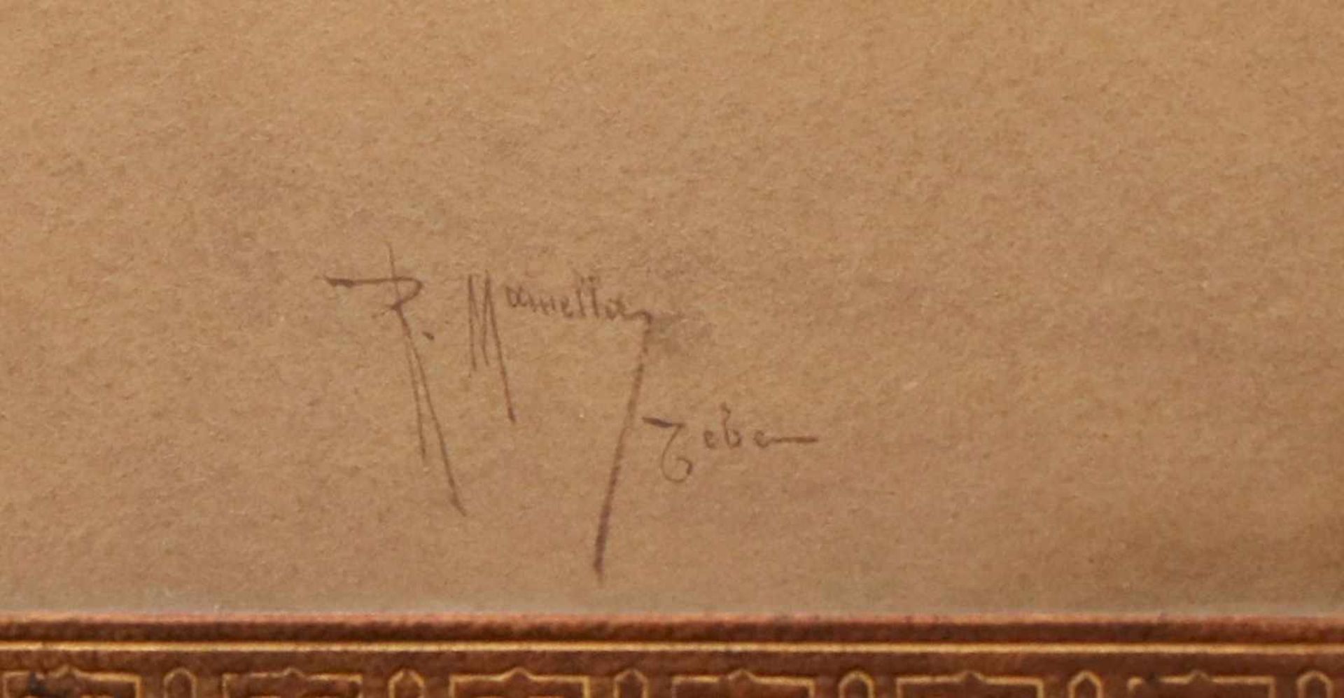 RAFFAELE MAINELLA (1856-1941 Venedig)Aquarell, ¨Orientale mit Kamel vor Memnonsäulen in Theben¨, - Bild 2 aus 2