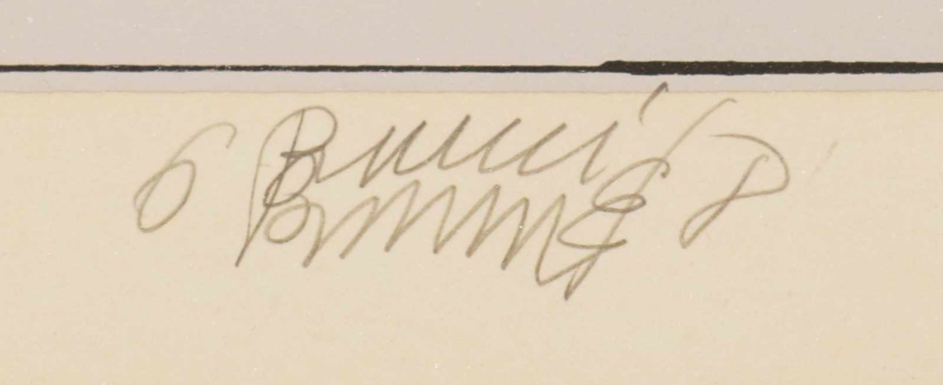 BRUNO BRUNI (1935 Gradara/Italien)Serigraphie, ¨Vor der Tür¨ (1968), unten rechts signiert, Ex. 21/ - Bild 2 aus 2
