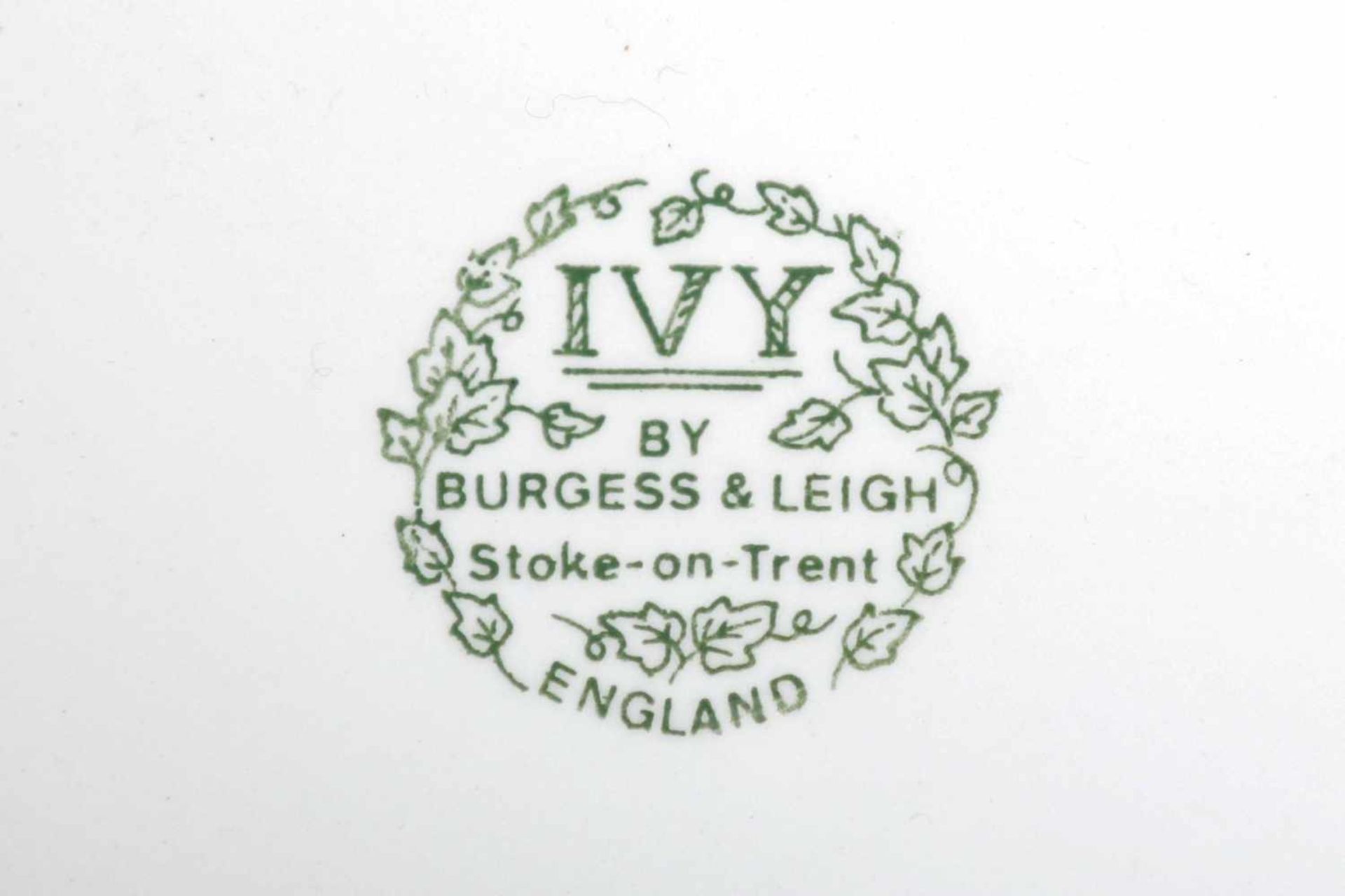 BURGESS & LEIGH (Stoke) RestserviceKeramik, Dekor ¨Ivy¨ (grün bedrucktes Efeudekor), bestehend aus 4 - Bild 2 aus 2