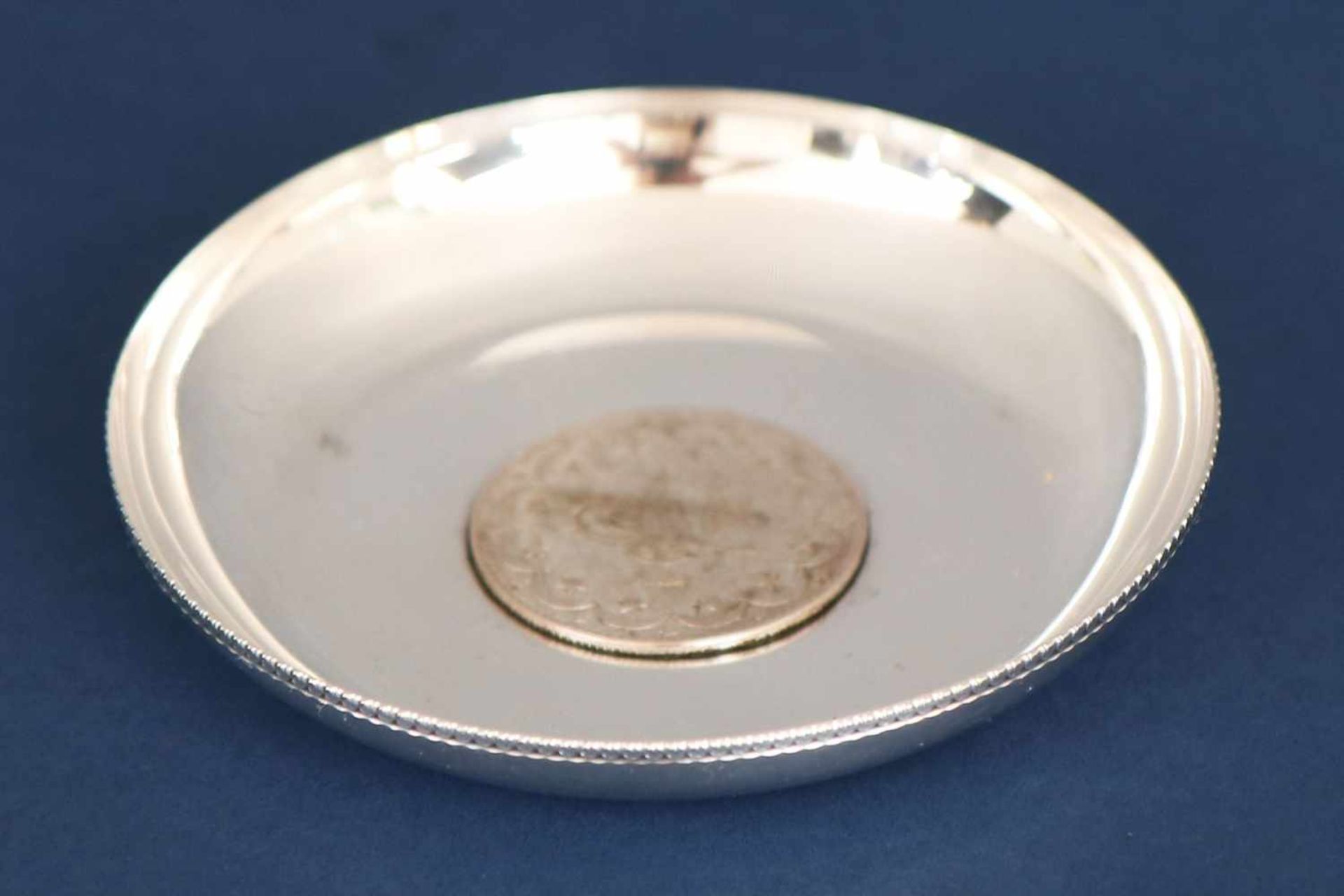 Kleine Münzschale800er Silber, mit persischer Münze, D ca. 10cm, 96g