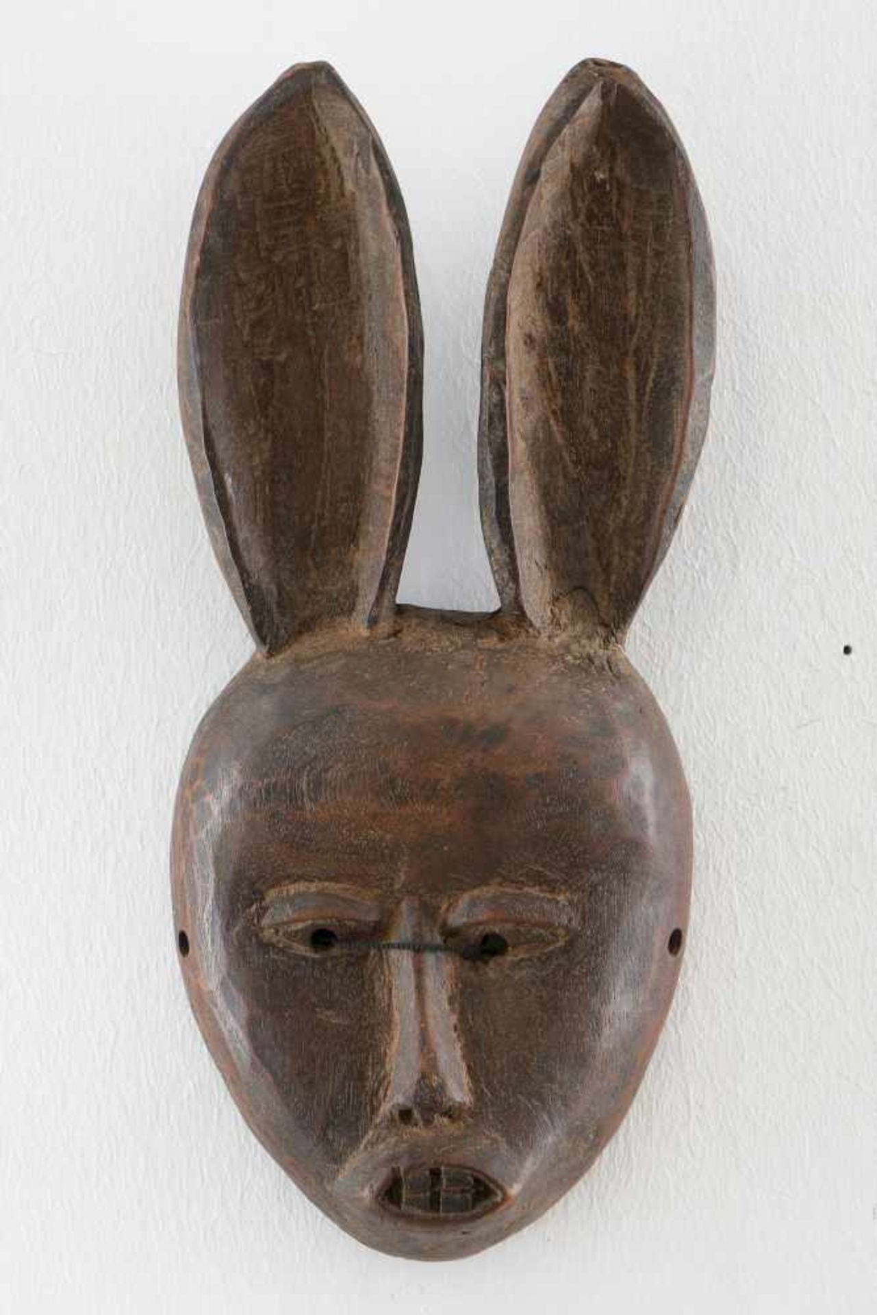 Afrikanische Tanzmaske ¨Hasenkopf¨wohl Gabun/Westafrika, H ca. 35cm