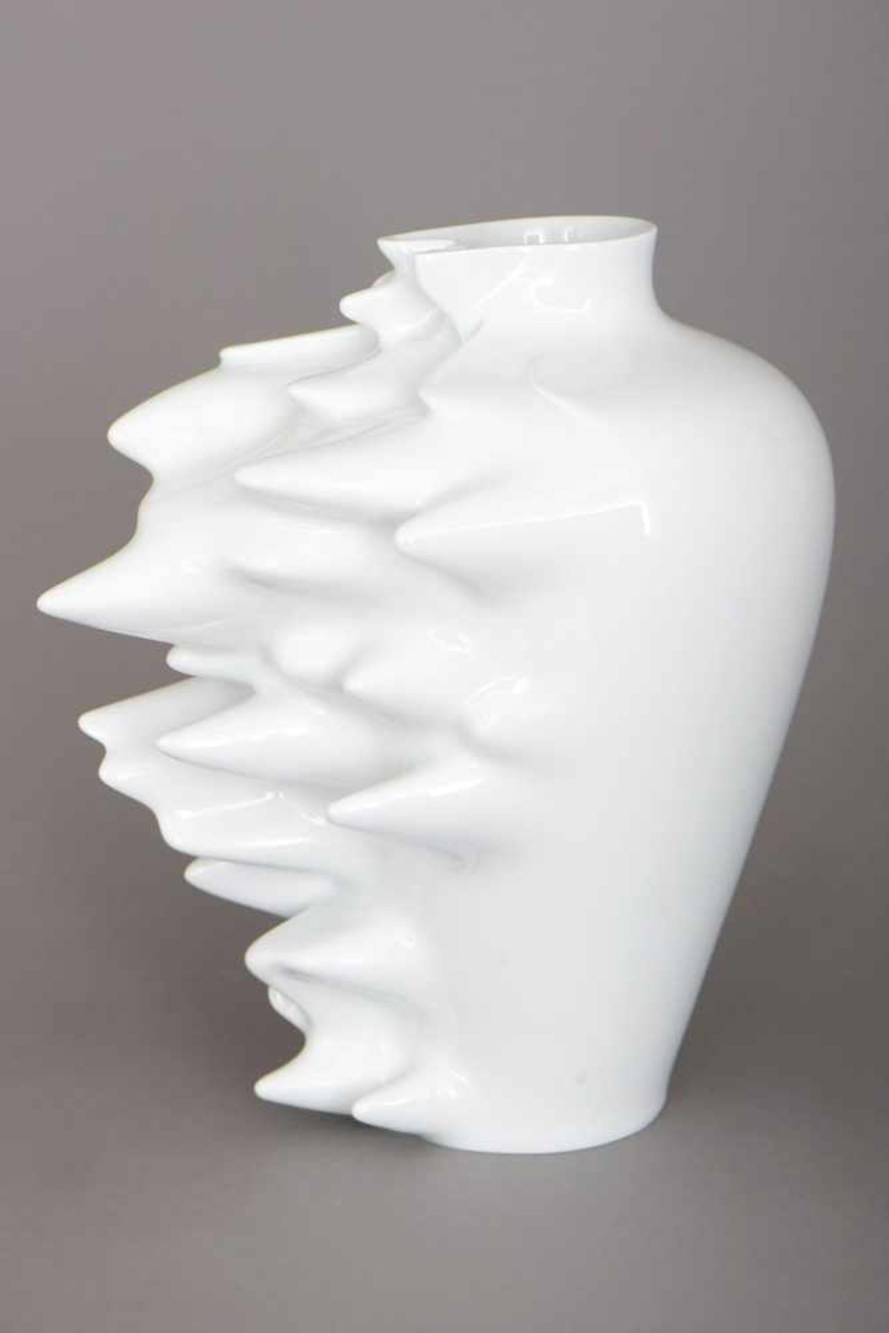 ROSENTHAL Vase ¨Fast¨Entwurf CEDRIC RAGOT, Weißporzellan, H ca. 30cm