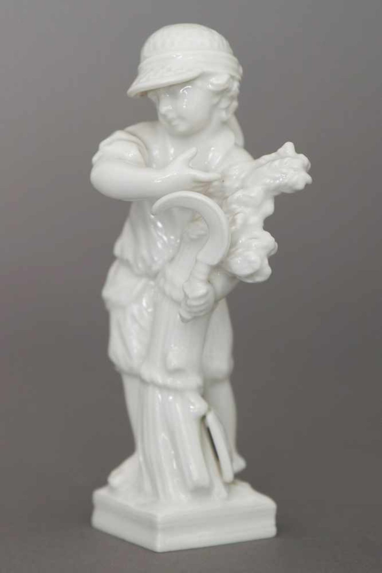 KPM BERLIN Porzellanfigur ¨Allegorie des Herbstes¨Weißporzellan, blaue Zeptermarke, H 11cm