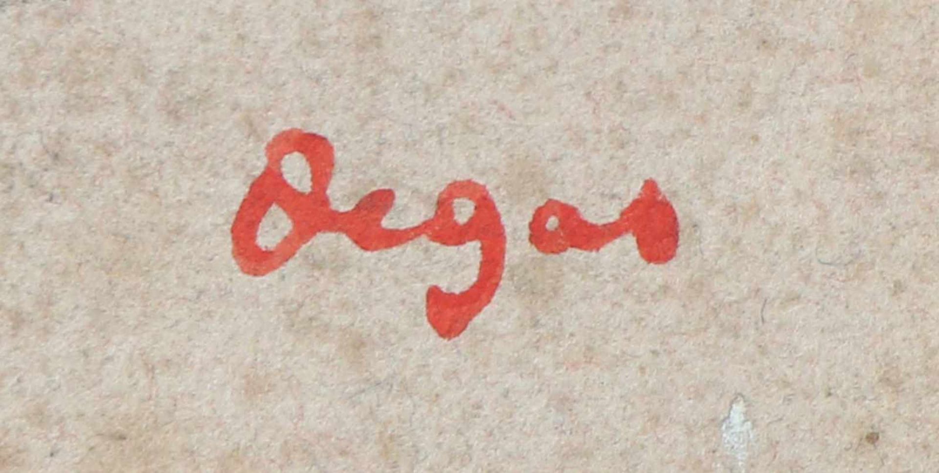 UNBEKANNTER KÜNSTLER nach einer Skizze von EDGAR DEGAS (1834 Paris - 1917 ebenda)Pastellkreide ( - Bild 2 aus 3
