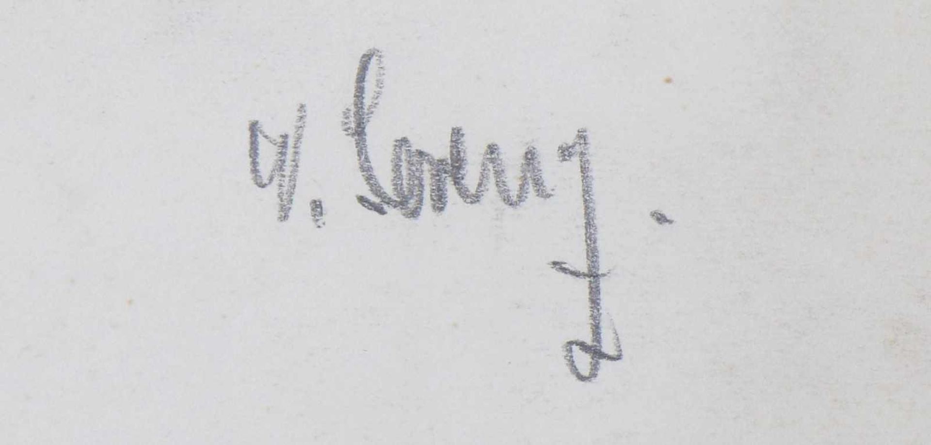WILLI LORENZ (1901 Köln - 1981 ebenda)Kohlezeichnung auf Papier, ¨Tiger¨ (Skizzen), unten rechts - Image 2 of 2