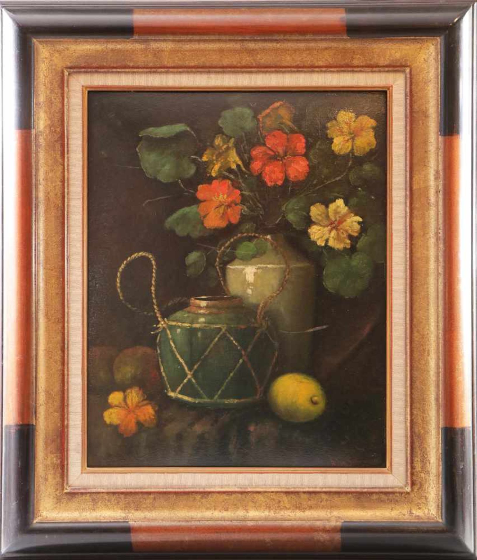 WOUTER VAN SMORENBURG (1878 Hilversum-1918 Muiderberg)Öl auf Malkarton, ¨Stilleben mit Blumen,