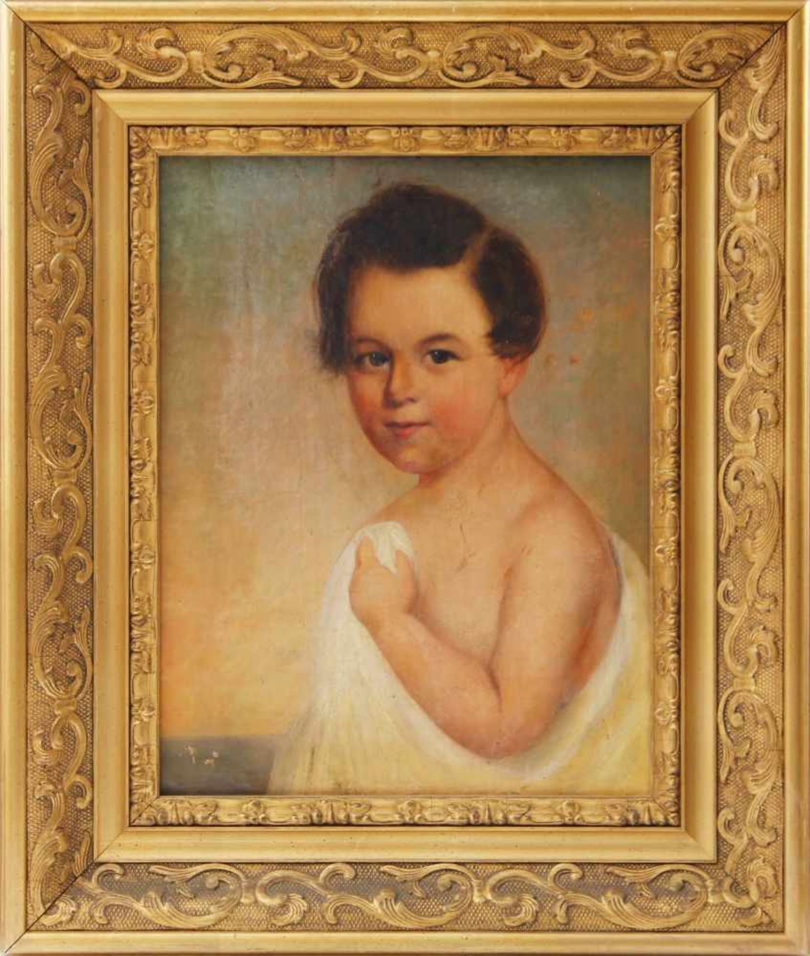 ANONYM, ¨Portrait eines jungen Mädchens¨, Öl auf Leinwand, unsigniert, 46x36cm, gerahmt (64x54cm),