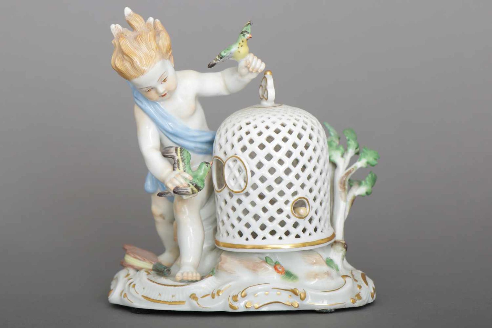 MEISSEN Porzellanfigur ¨Allegorie auf die Luft¨ aus der Serie ¨Die vier Elemente¨Entwurf J. J.