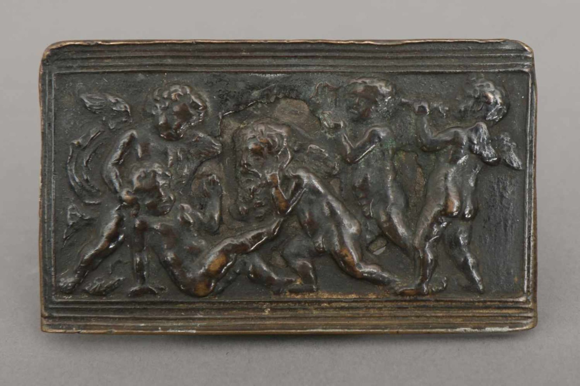Wohl Umkreis DONATELLO (1386 Florenz - 1466 ebenda) Reliefplakette ¨Spielende Putten¨Bronze,
