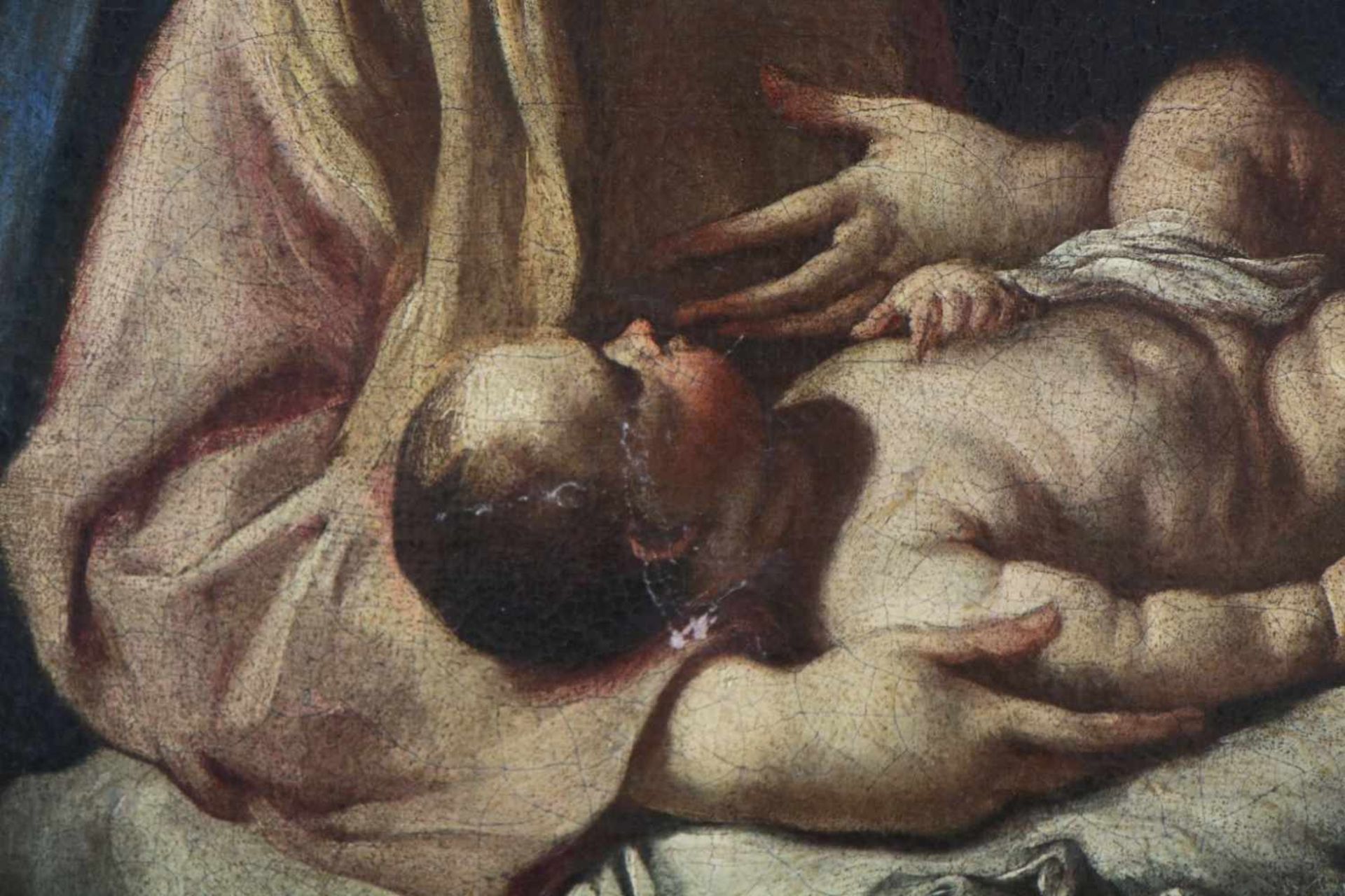 Zugeschrieben DOMENICO PIOLA (1627 Genua - 1703 ebenda)Öl auf Leinwand (doubliert), ¨Heilige Familie - Image 4 of 4