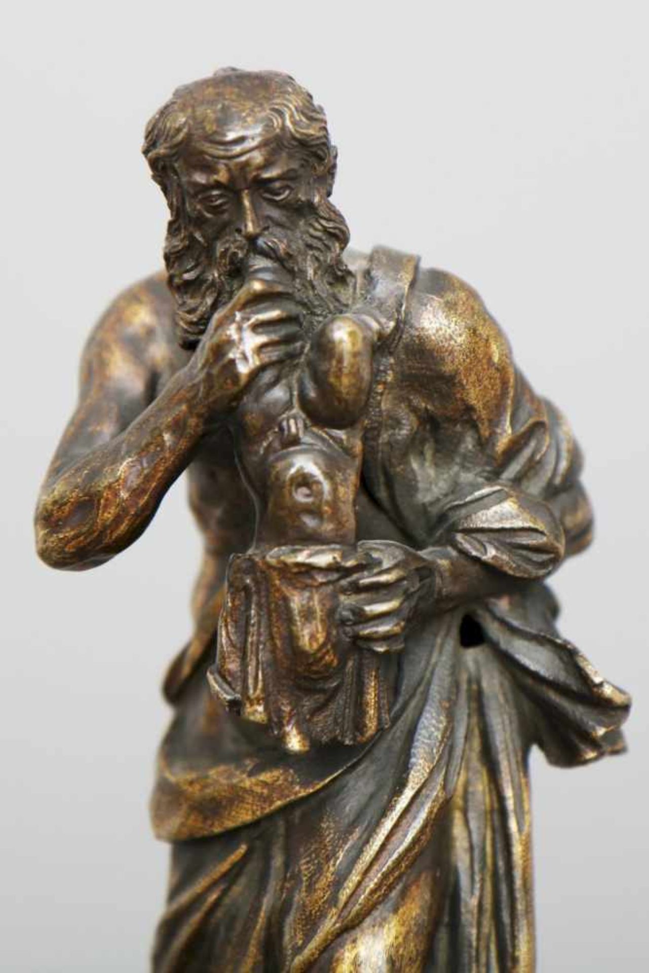 Bronzefigur ¨Kronos verschlingt sein Kind¨vergoldet, wohl süddeutsch, um 1600, Darstellung des - Bild 5 aus 6