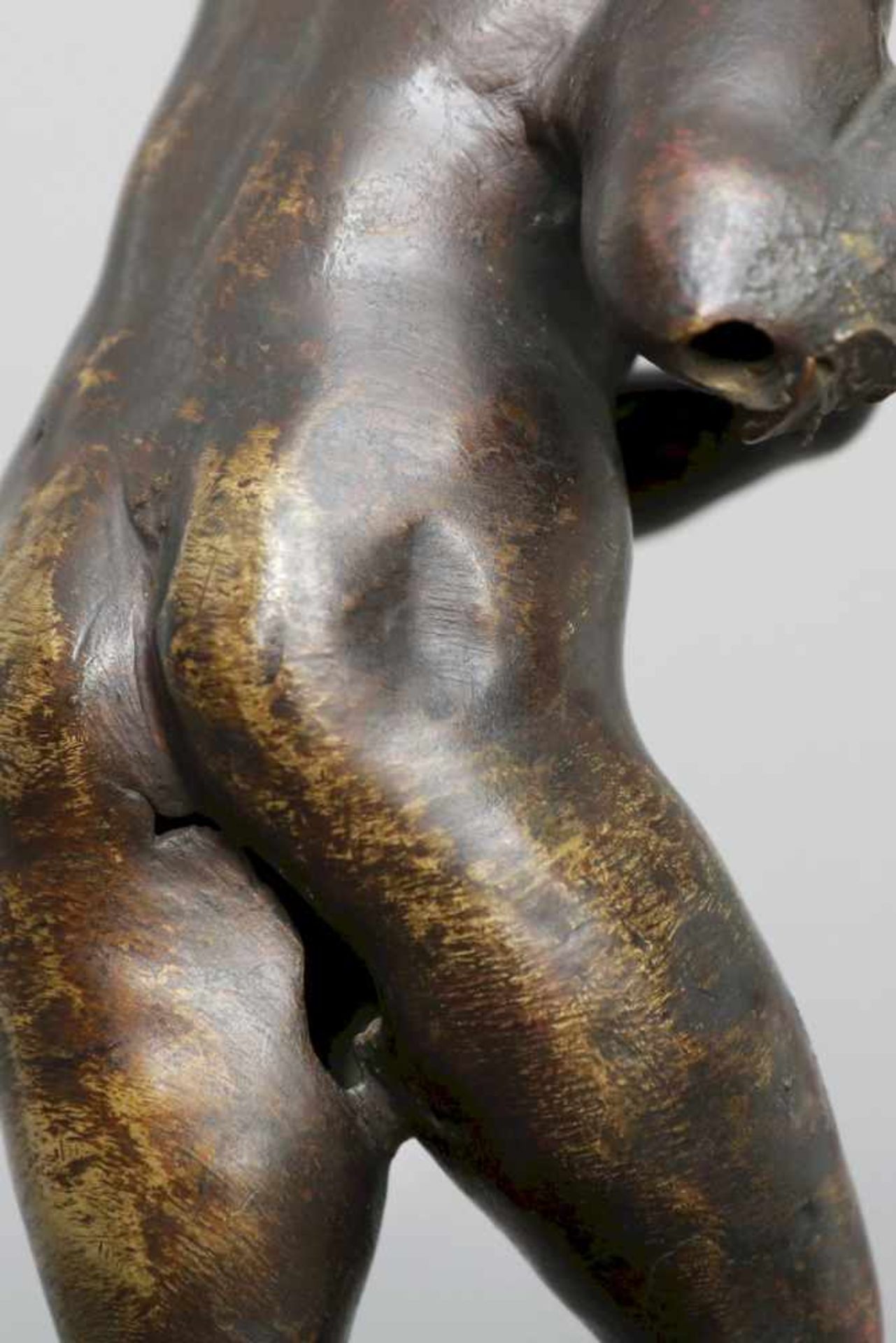 UNBEKANNTER (wohl flämischer) MEISTER Bronzefigur ¨Diebischer Hermaphrodit (Sohn Aphrodites und - Bild 4 aus 5