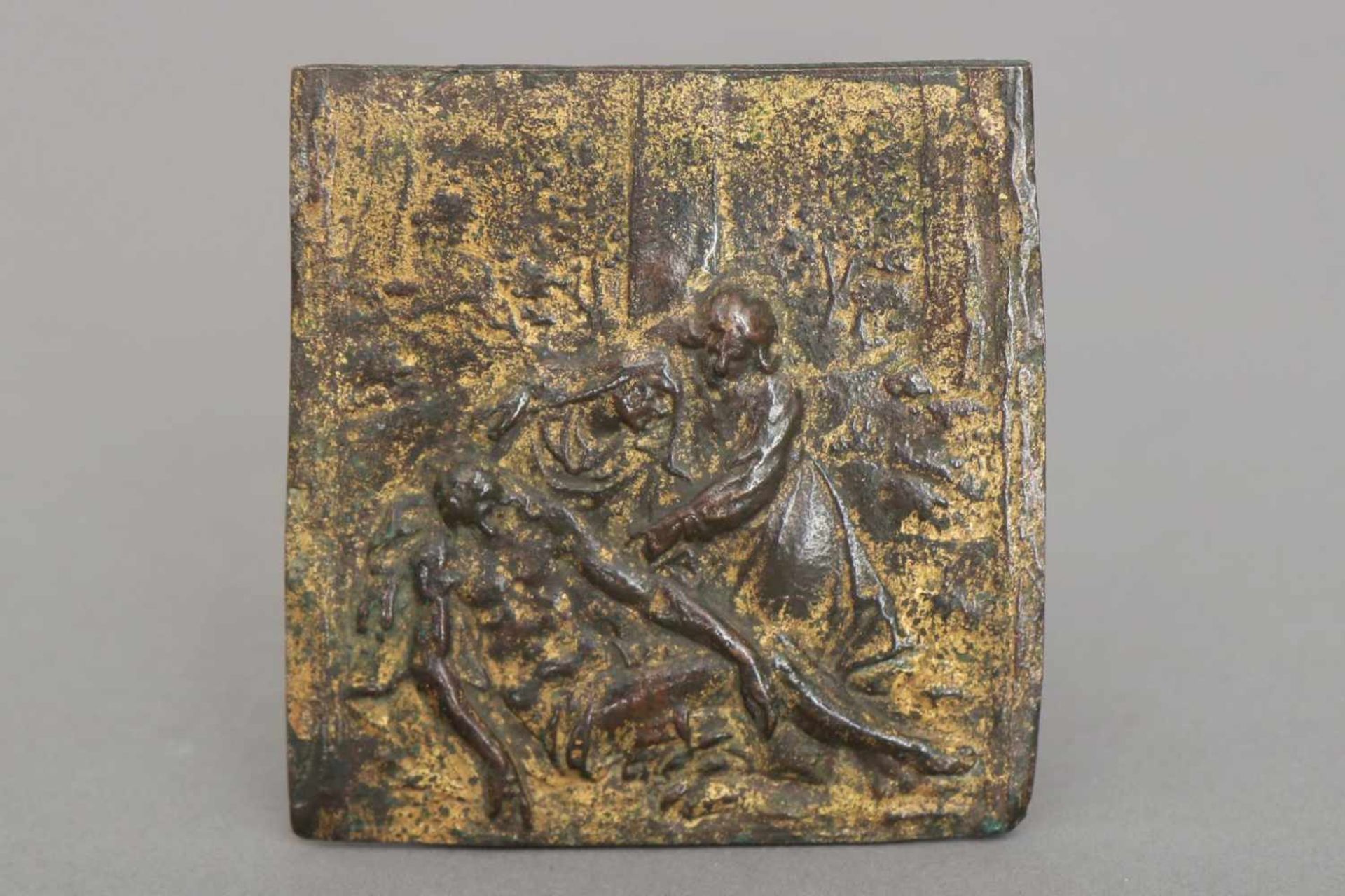 Wohl JAKOB CORNELISZ COBAERT (1580/85 Flandern - 1587 Rom) Bronzeplakette ¨Pietà mit Johannes