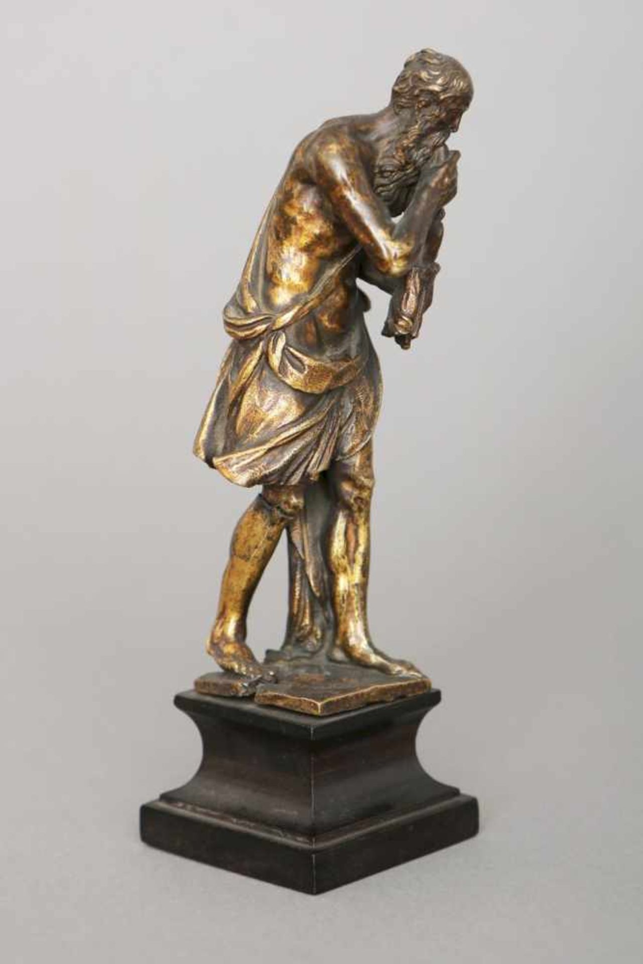 Bronzefigur ¨Kronos verschlingt sein Kind¨vergoldet, wohl süddeutsch, um 1600, Darstellung des - Bild 2 aus 6