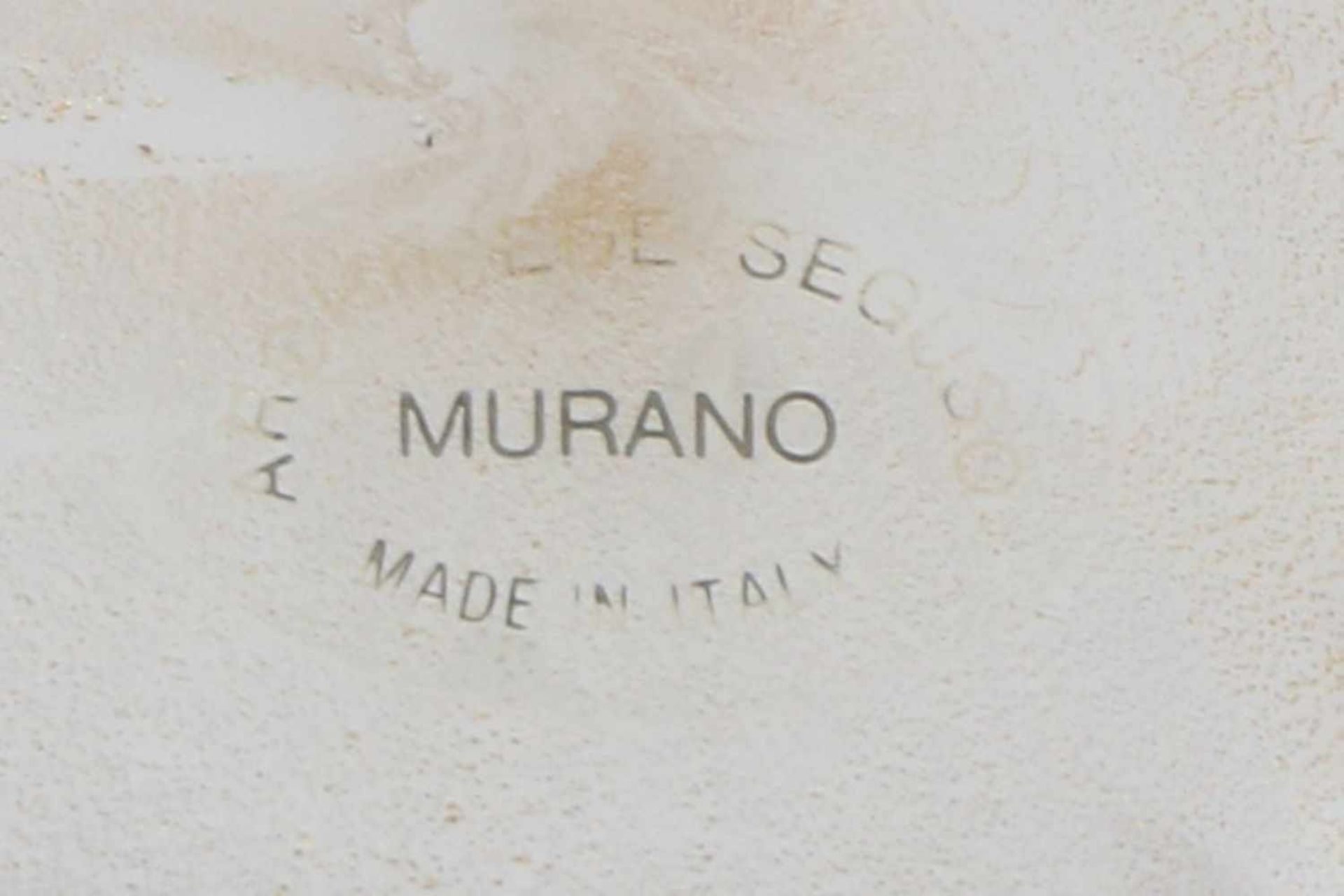 SEGUSO (Murano) Vaseopalisierendes Glas mit Goldstaubeinschmelzungen, kugelförmiger Korpus mit - Bild 2 aus 2