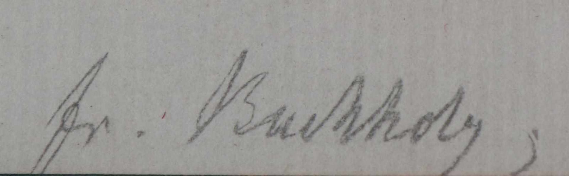 JOHANN GOTTFRIED SCHADOW (1764 Berlin - 1850 ebenda) Kreidezeichnung auf Papier, ¨Studie liegender - Image 2 of 2