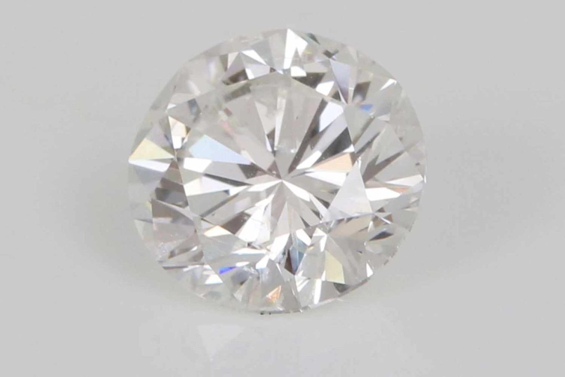 Loser Diamant im BrillantschliffGewicht 2,01ct., Maße 7,93 x 7,87 x 4,98mm, Piqué 1, Feines Weiß, - Image 2 of 2