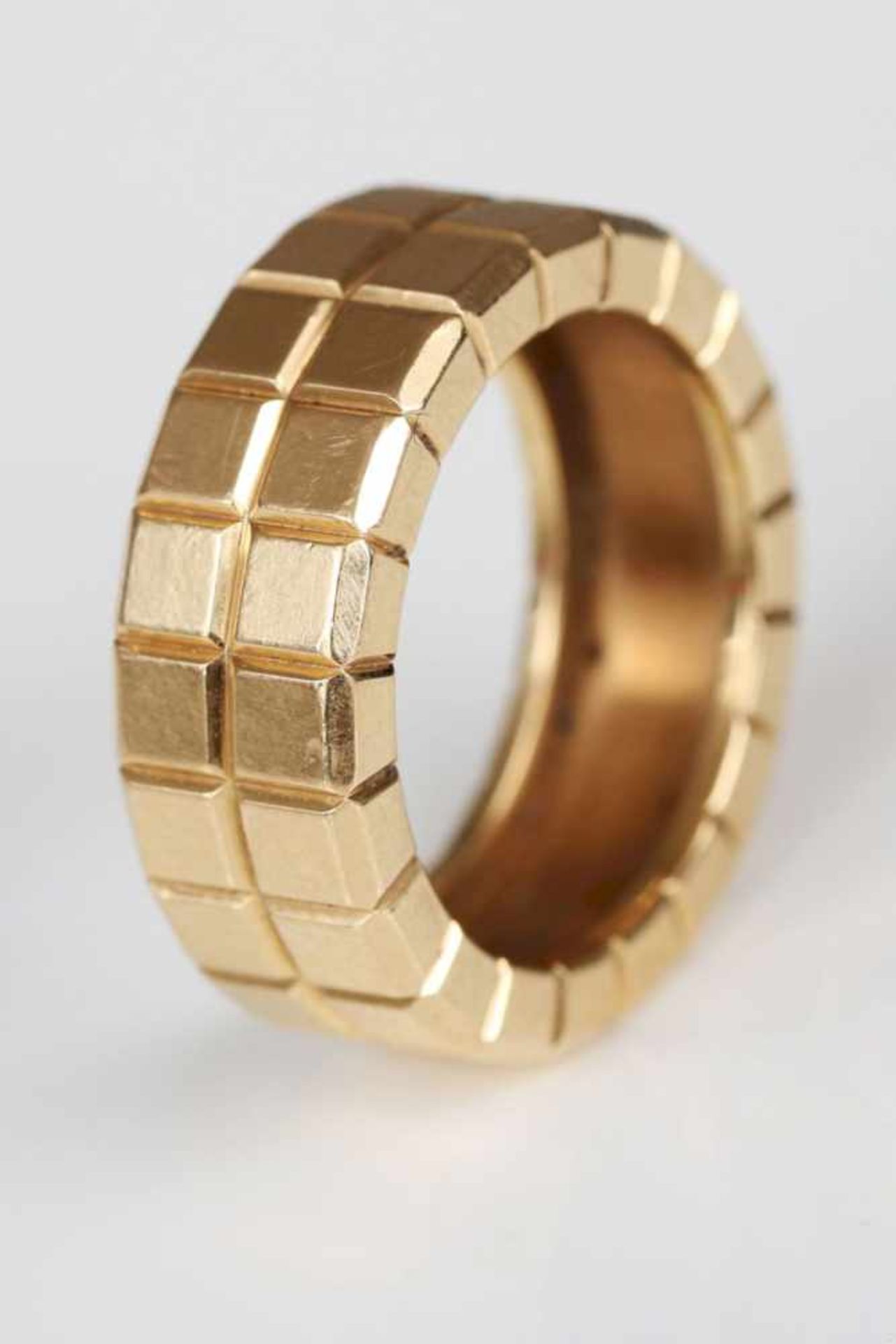 CHOPARD ¨Ice cube¨ Ring750er Gelbgold, 2-reihig, 13,16g, Ringgröße 55, in Schiene nummeriert - Bild 2 aus 3