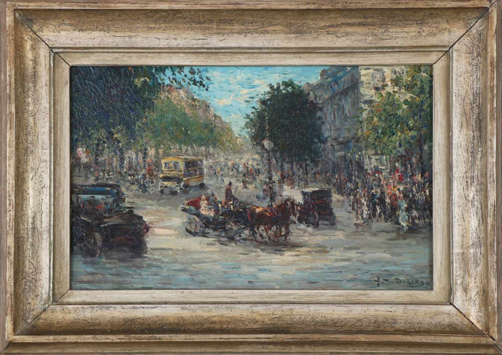 ANTON DIRCKS (niederländischer Maler des 20. Jahrhunderts)Öl auf Leinwand, ¨Belebte (Pariser?)