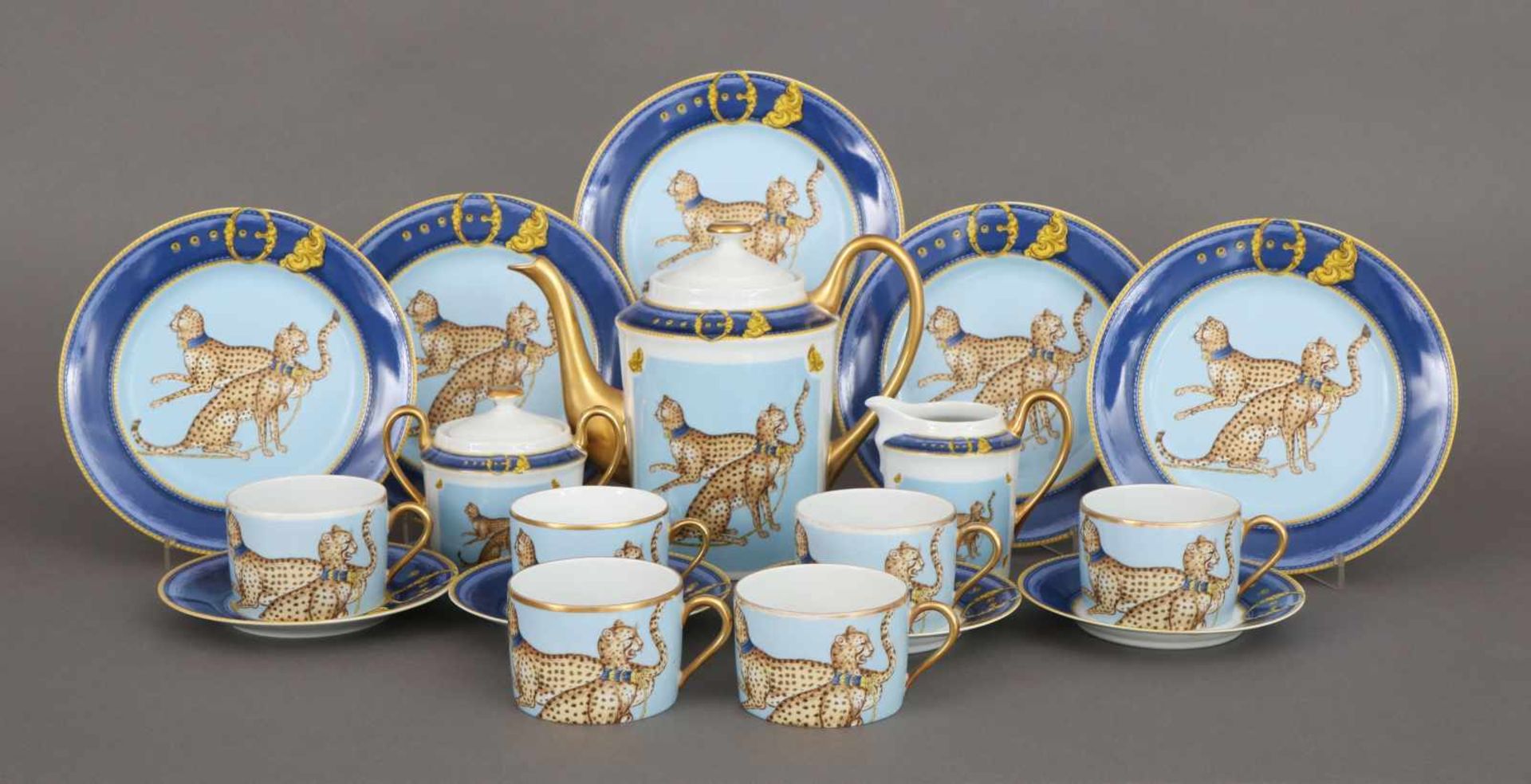 PORCELAINE DE PARIS RestservicePorzellan (LIMOGES), Frankreich, 20./21. Jhdt., Modell ¨Chasses