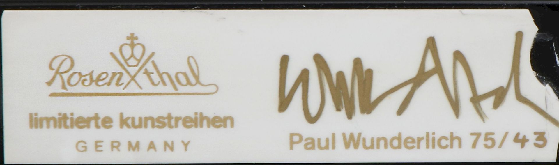 PAUL WUNDERLICH (1927-2010) Plastik ¨HORUS II¨, Entwurf aus dem Jahr 1985, Bisquitporzellan mit - Bild 2 aus 2