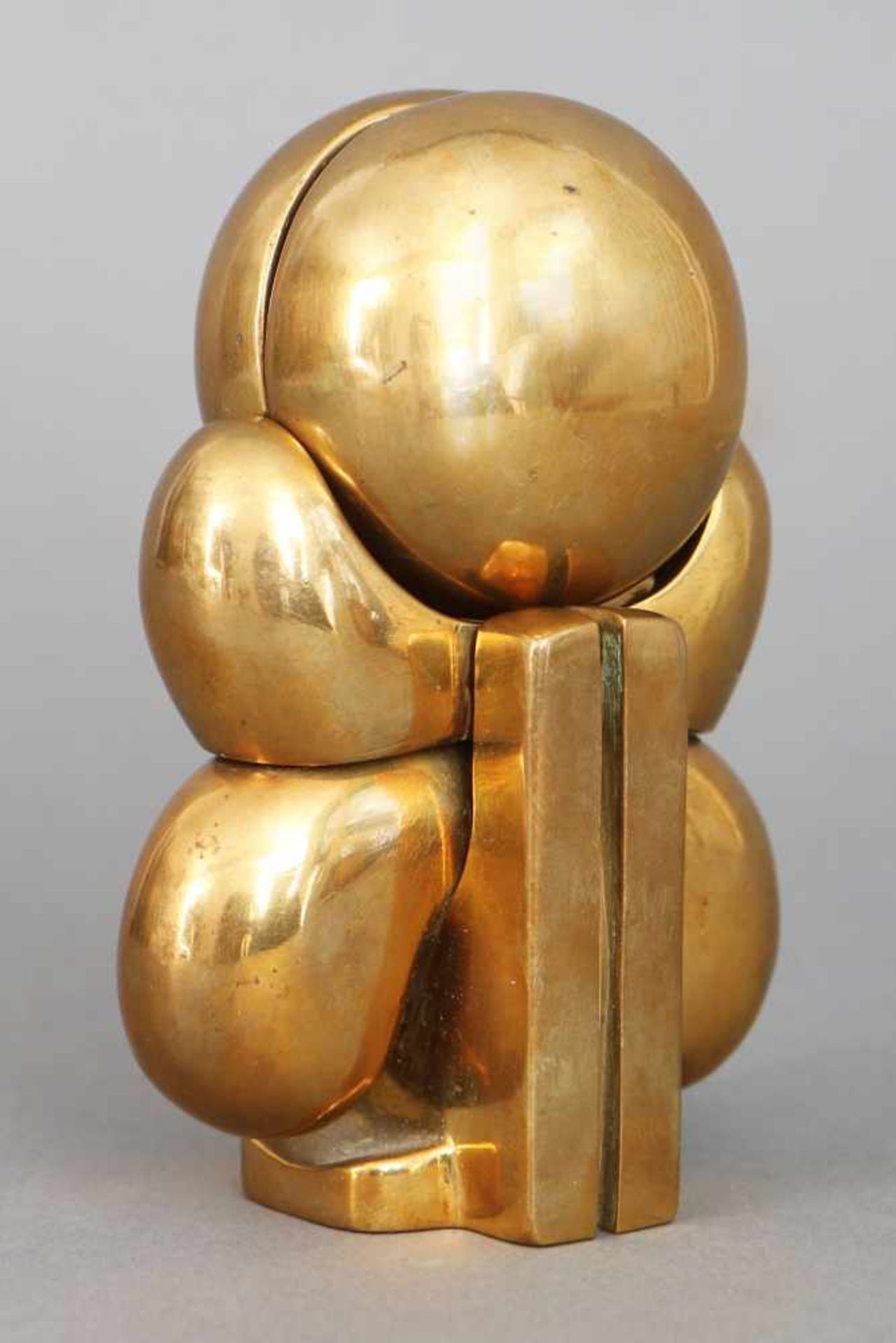 GERDA BIER (1943) Bronzefigur ¨Figuration II¨polierte, gesteckte Figur (5-teilig), am Boden signiert - Bild 2 aus 3
