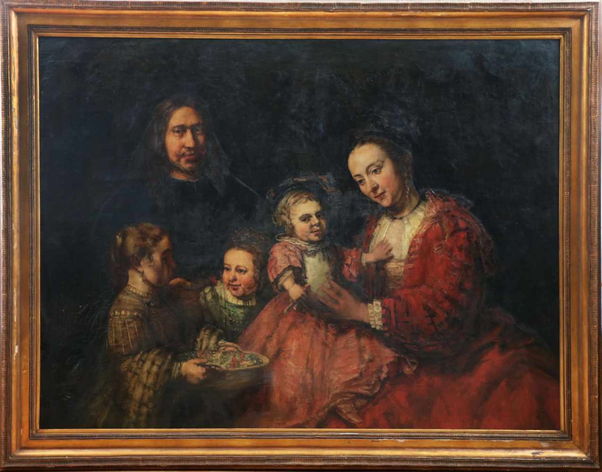 HEIRNICH KÖNIGSDORF (1877-1950) nach REMBRANDT VAN RIJNÖl auf Leinwand, ¨Familienbildnis (der