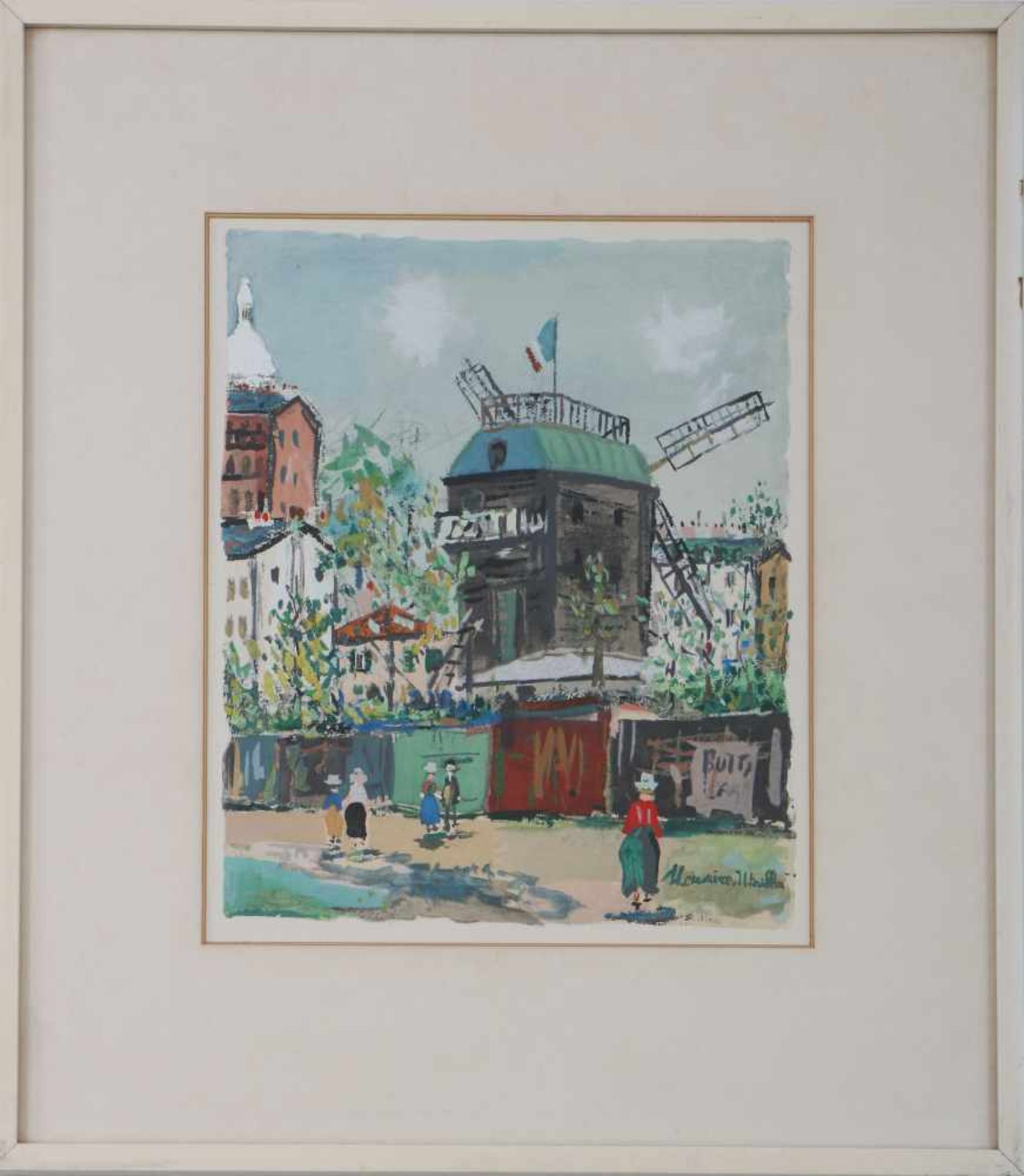 MAURICE UTRILLO (1883 Paris/Frankreich - 1955 Dax/Frankreich)Farblithografie, ¨Le Moulin de la
