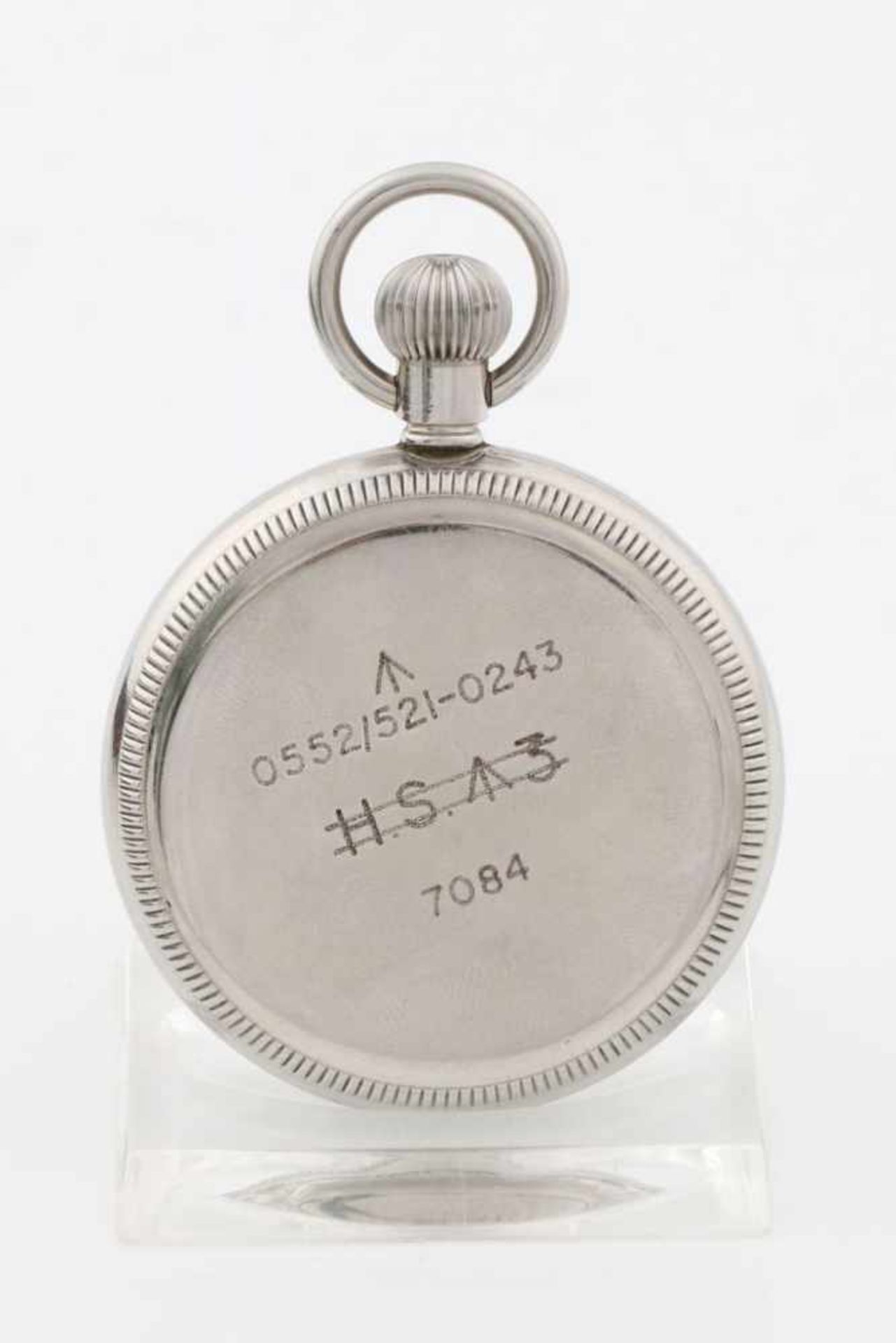 ZENITH Taschenuhr der Royal Navy, um 1930sogenannte ¨Deck-watch¨, vernickeltes Gehäuse, D ca. - Bild 2 aus 3