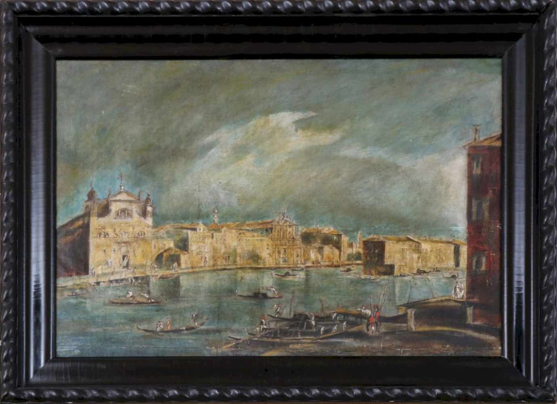 Umfeld FRANCESCO GUARDI (1712 Venedig - 1793 ebenda), um 1800Öl auf Leinwand, ¨Blick auf den