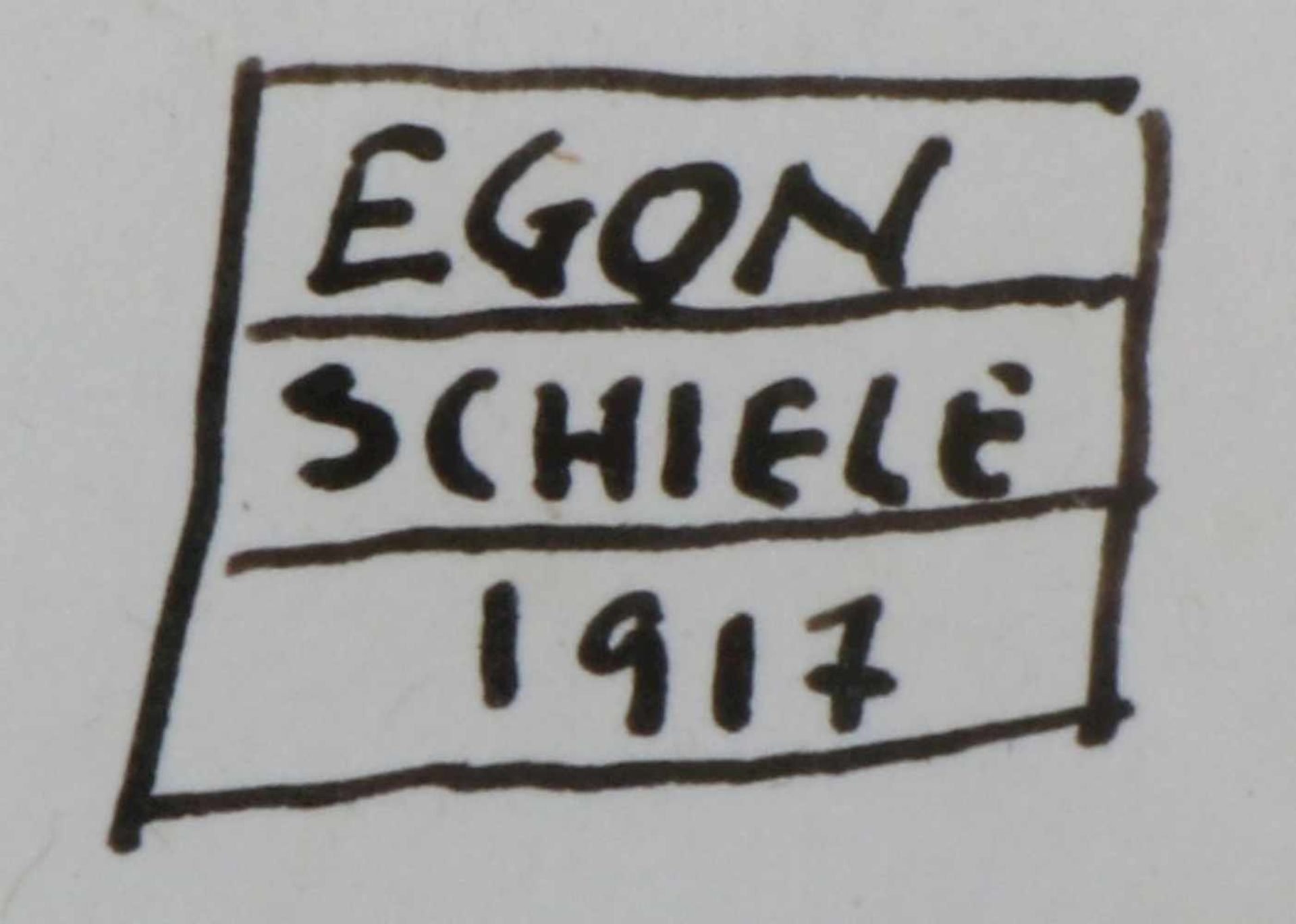 KOPIE nach EGON SCHIELE (1890 Tulln an der Donau/Österreich - 1918 Wien)Aquarell- und - Bild 2 aus 2