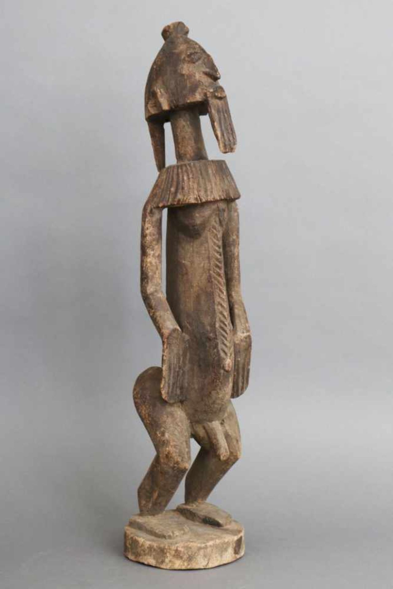 Afrikanische Ritual-/Ahnenfigurwohl Kongo, ¨Stehende männliche Figur¨, H c.a 70cm