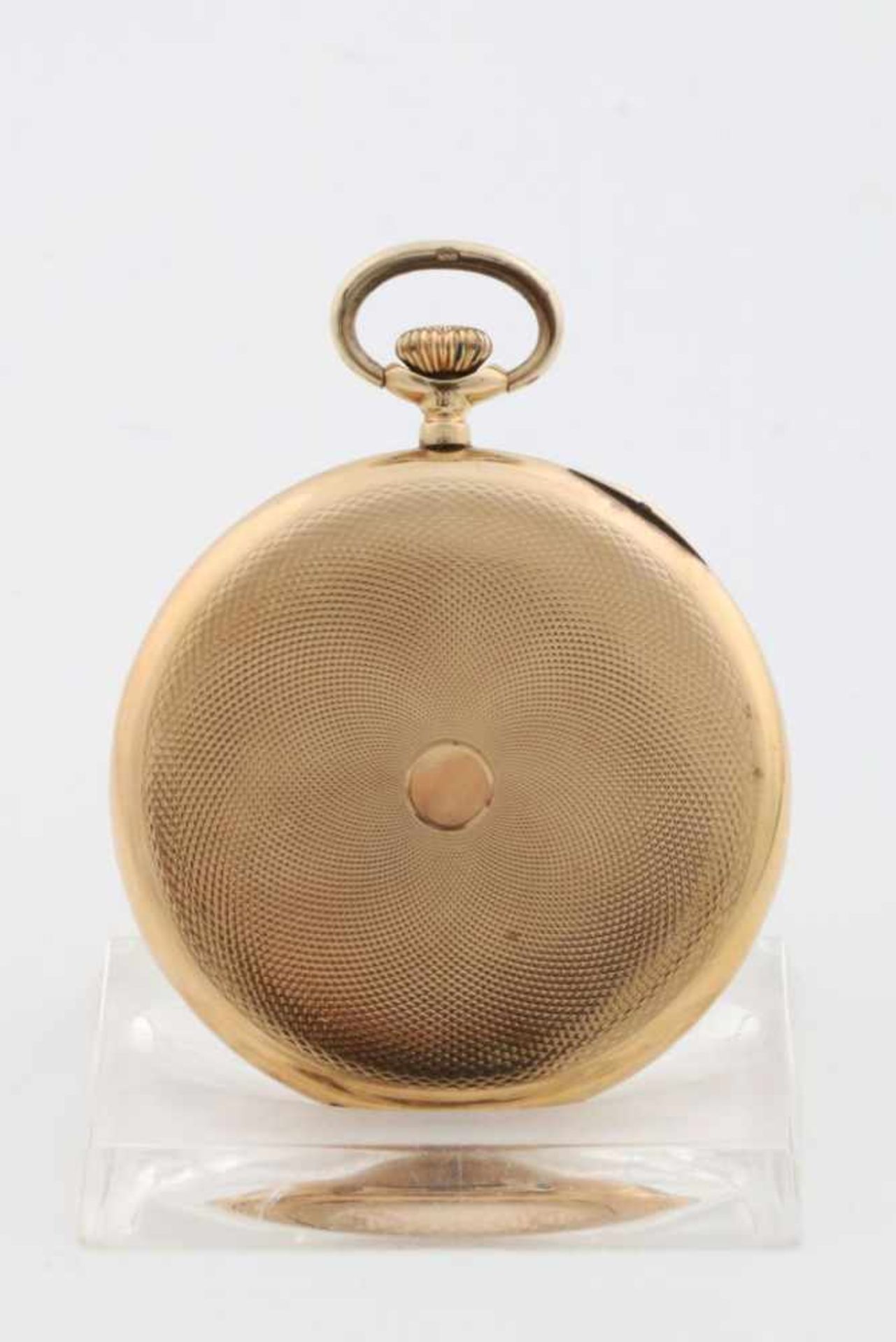 Goldene Taschenuhr der 1920er Jahre585er Gelbgold, rundes ¨open-face¨ Gehäuse, 2 Deckel Gold, - Bild 2 aus 3