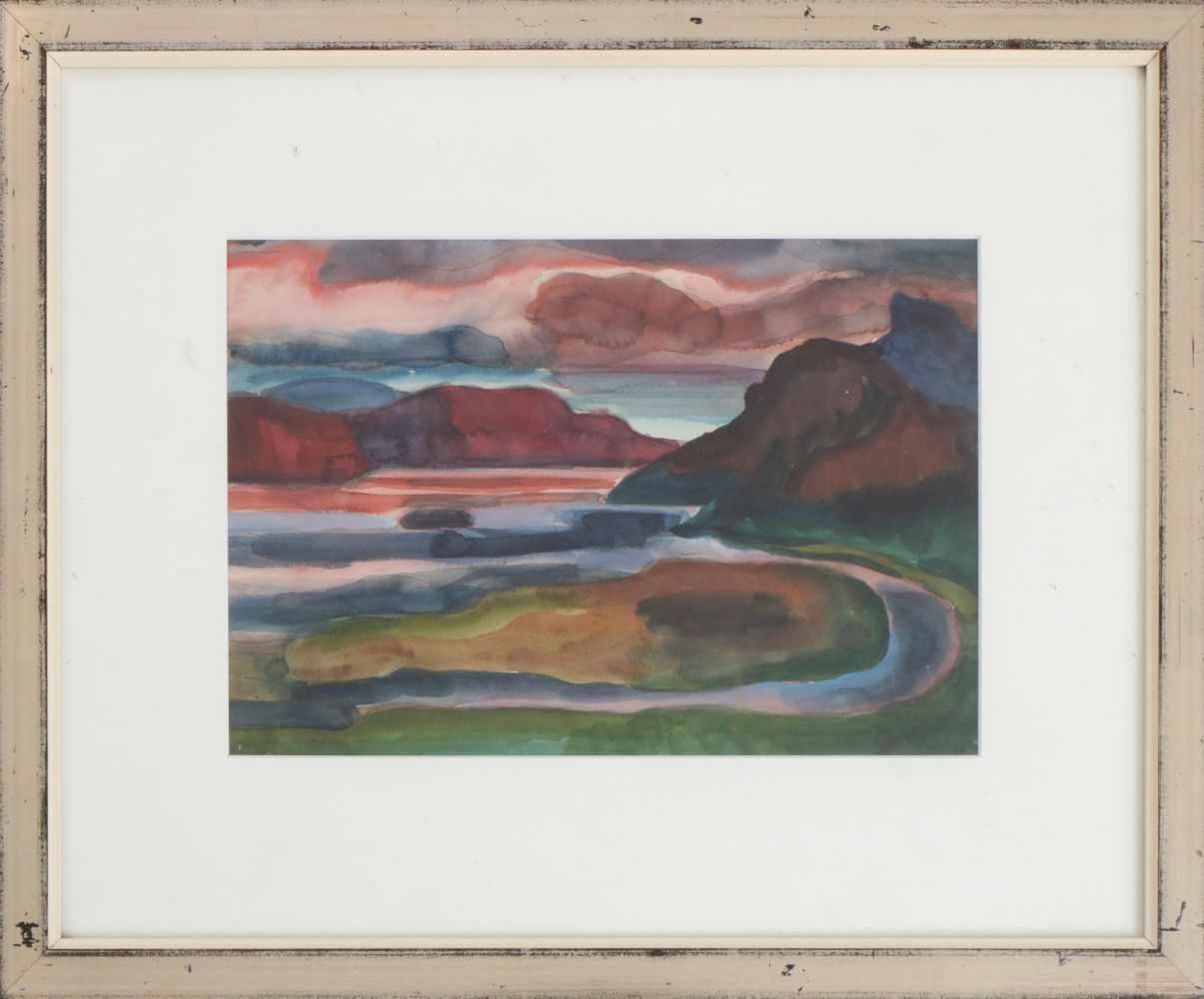 OTTO COENEN (1907 Düren - 1971 Mönchengladbach)Aquarell und Graphit auf Papier, ¨Fjordlandschaft¨