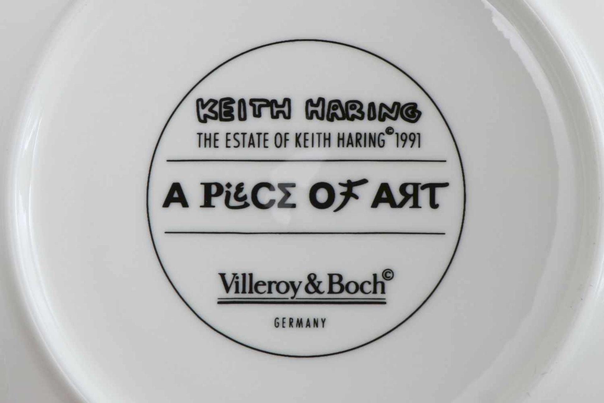 VILLEROY & BOCH Kaffeeservice ¨Keith Haring¨Porzellan, 1991, Ex. 235/1000, 15-teiliges Set mit 6 - Bild 2 aus 3