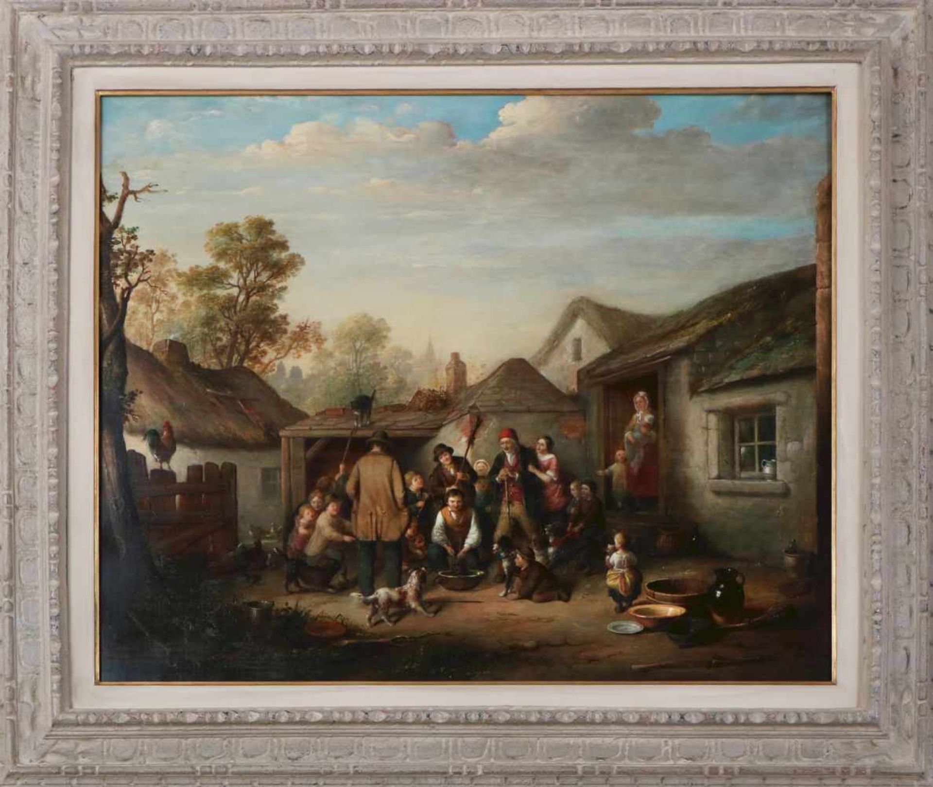 DAVID WILKIE (1785 Fife/Vereinigtes Königreich - 1841 Malta)Öl auf Leinwand, ¨Hundewaschtag ( - Bild 2 aus 4
