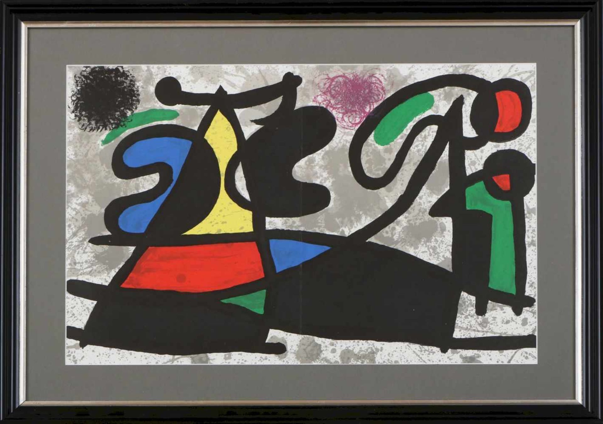 JOAN MIRÓ (1893 Barcelona - 1983 Palma de Mallorca)Farblithografie, ¨Abstrakte Komposition mit