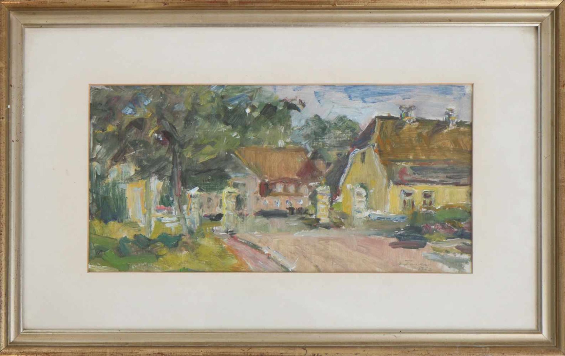 ALBERT FESER (1901 Öjendorf - 1993 Hamburg)Öl auf Leinwand (auf Karton montiert), ¨Menschenleere