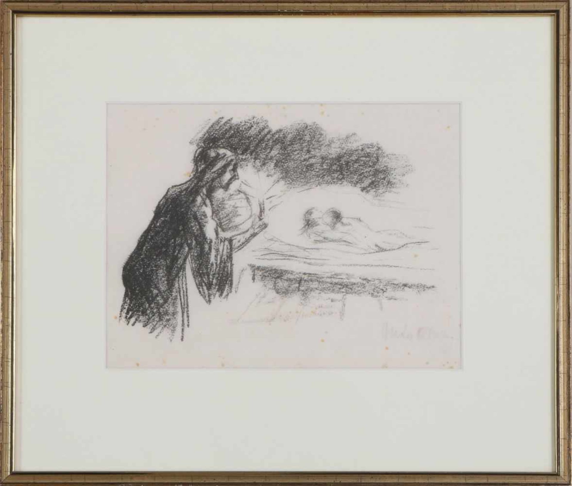 MAX LIEBERMANN (1847 Berlin-1935 ebenda)Lithografie, ¨Die Braut von Korinth 3 (Die Mutter der