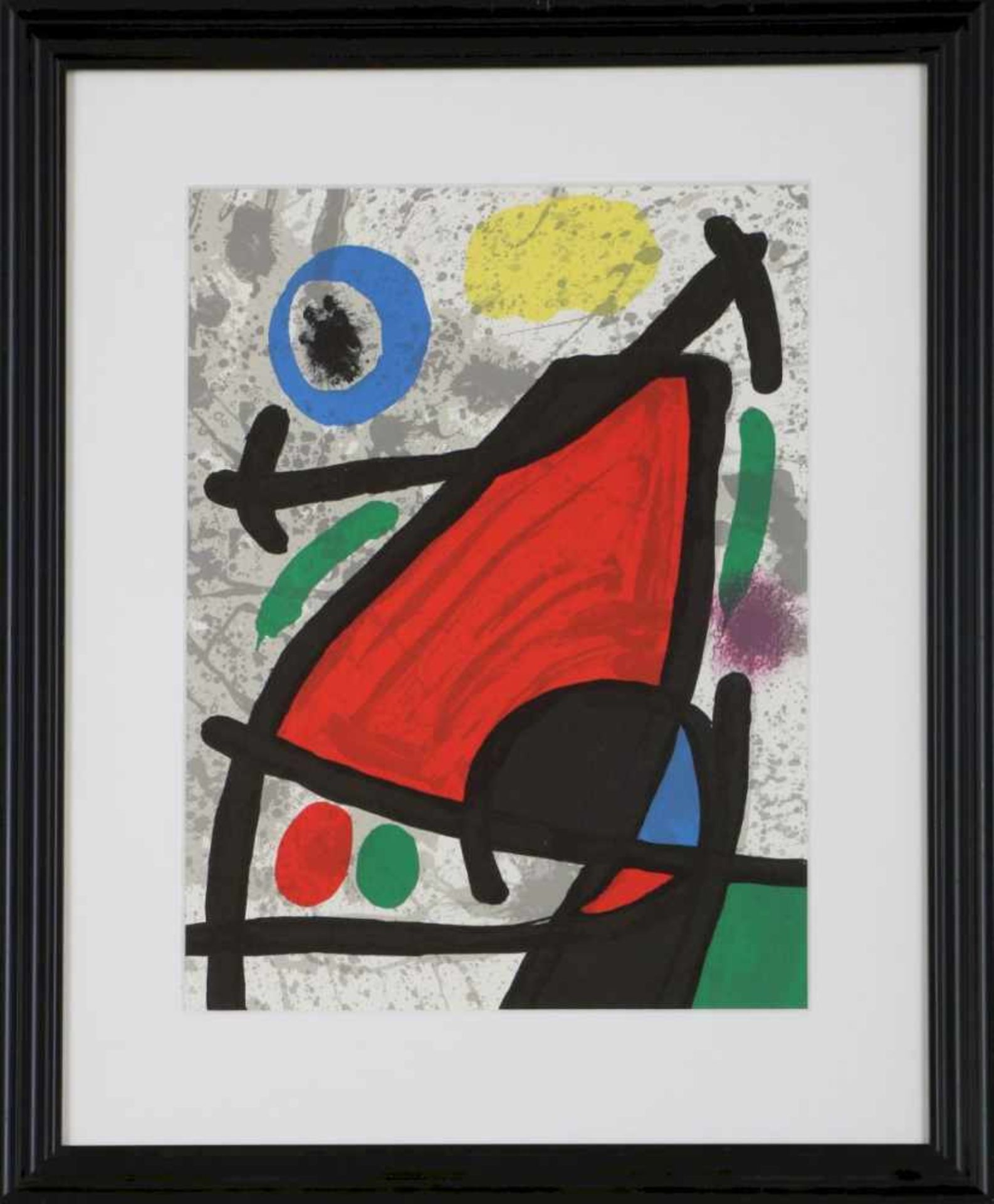 JOAN MIRÓ (1893 Barcelona - 1983 Palma de Mallorca)Farblithografie, ¨Abstrakte Komposition mit