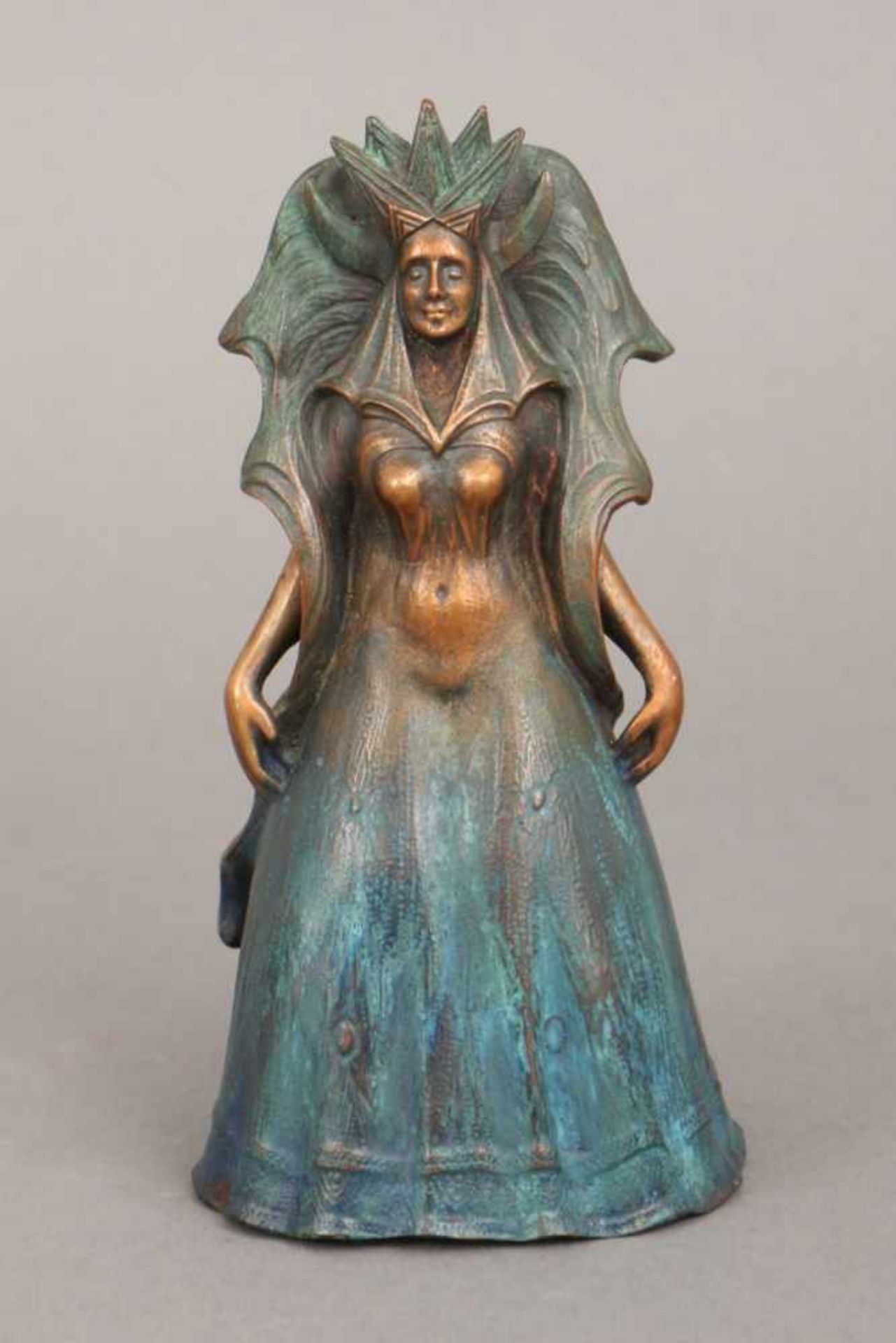 ERNST FUCHS (1930 - 2015) Bronzefigur ¨Die Königin der Nacht¨ für ¨Les beaux Arts¨braun-grün