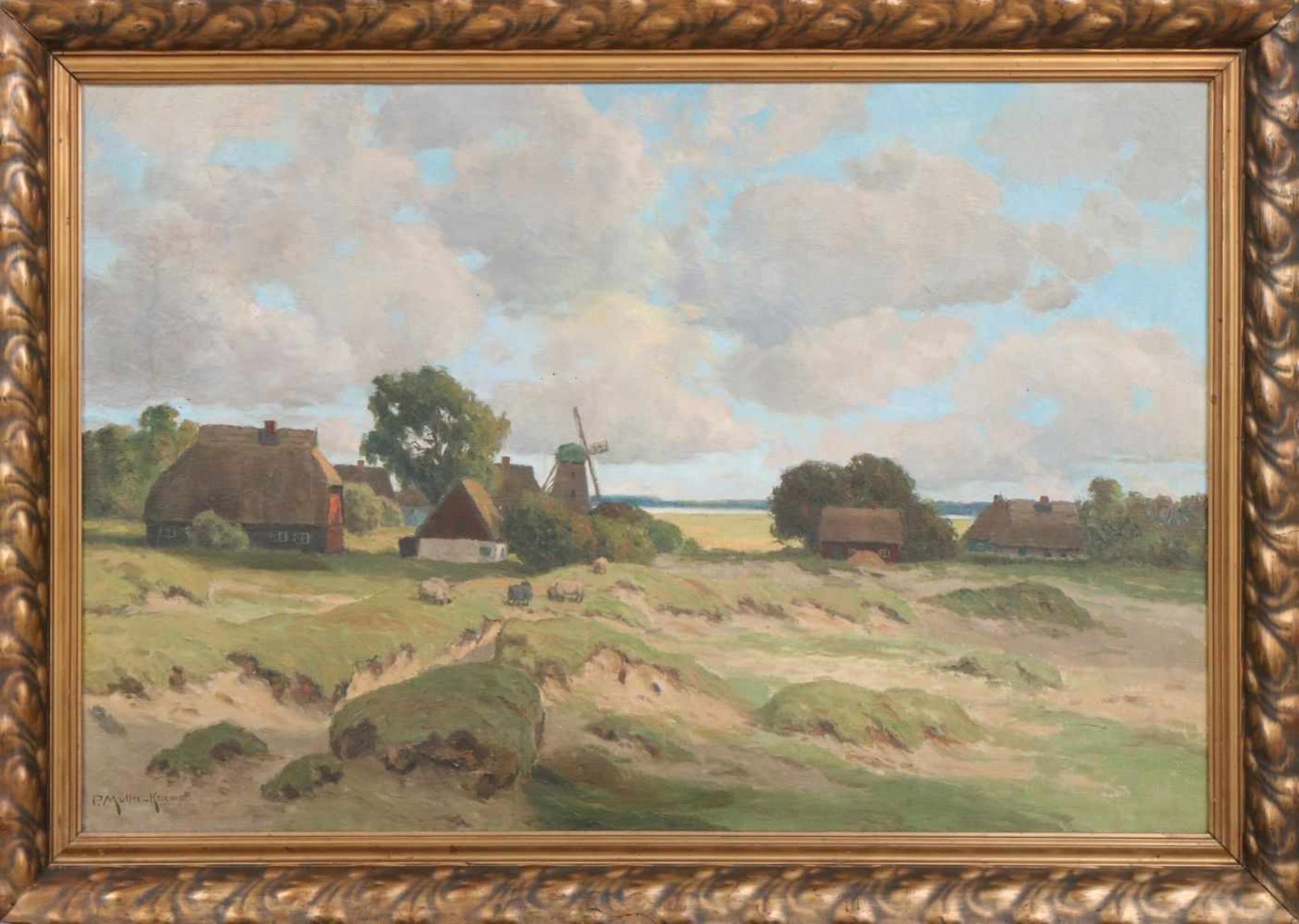 PAUL MÜLLER-KAEMPFF (1861 Oldenburg - 1941 Berlin)Öl auf Leinwand, ¨Norddeutsche (Ahrenshooper)