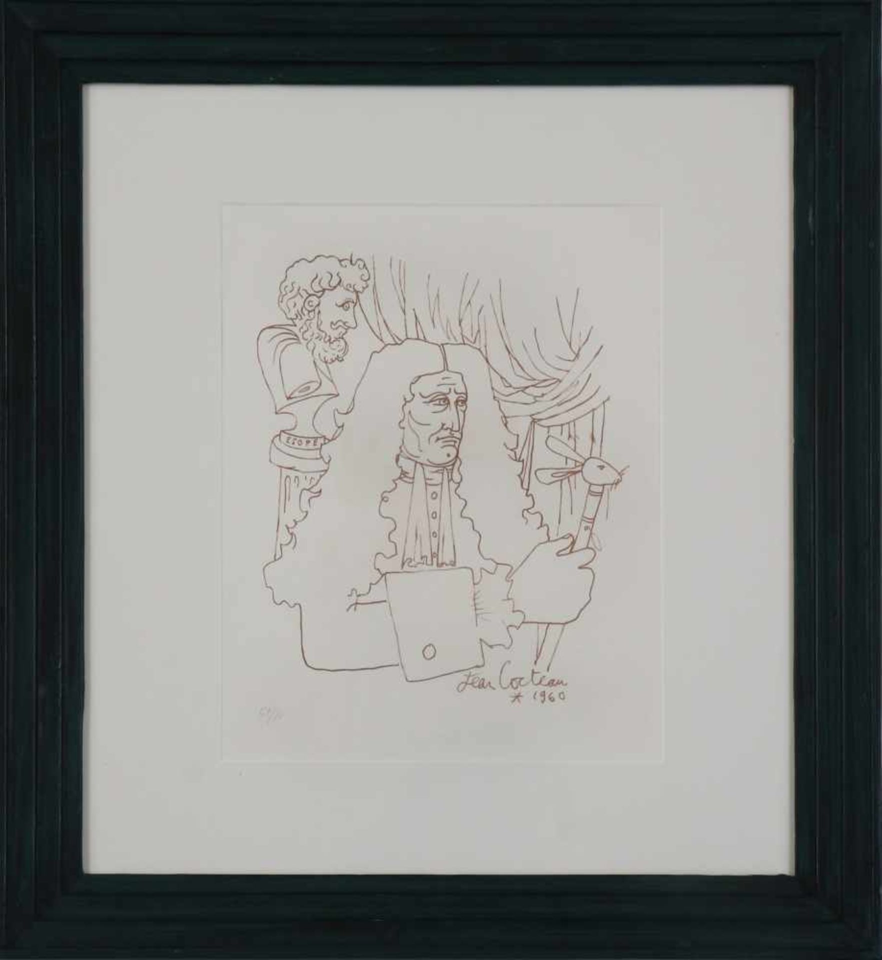 JEAN COCTEAU (1889 Maisons-Laffitte bei Paris-1963 Milly-la Foret bei Paris)Lithografie, ¨Ludwig - Bild 2 aus 4