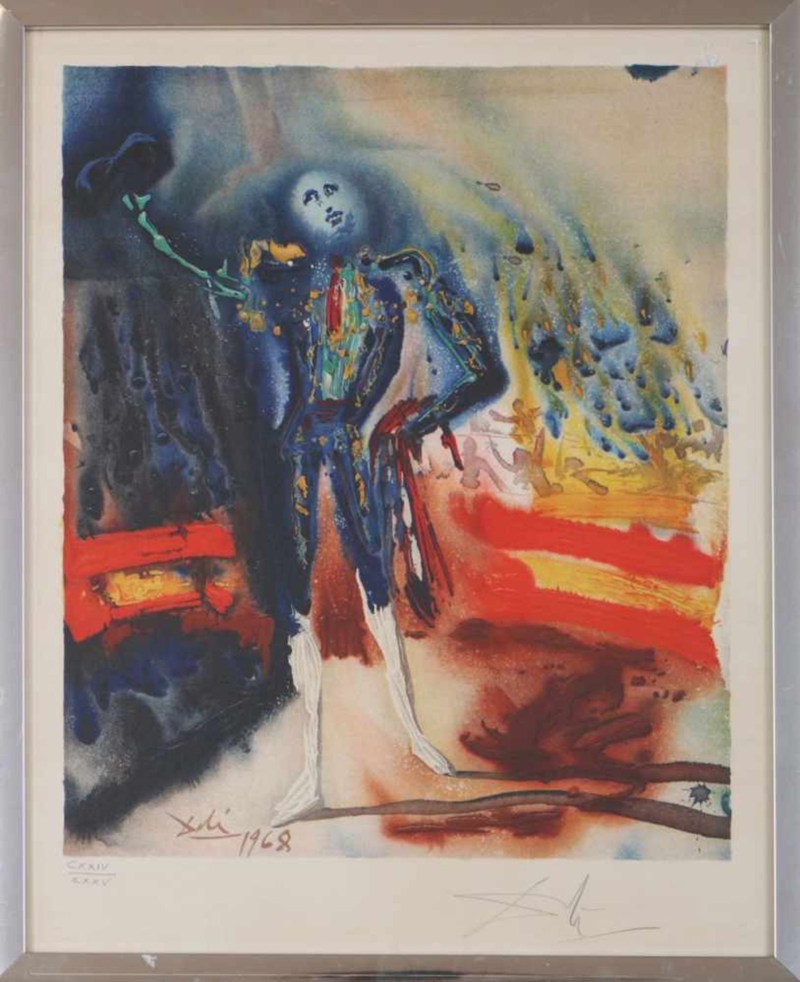 SALVADOR DALI (1904 Figueres/Katalonien - 1989 ebenda)Farblithografie, ¨Escamillos Ehrung¨ aus ¨